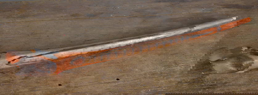 Blake Brewster Folk Art Cane Walking Stick: 34", carved and painted cane. Signed under handle dated 1971 from the collection of the rejoined folk art dealer Larry Hackley