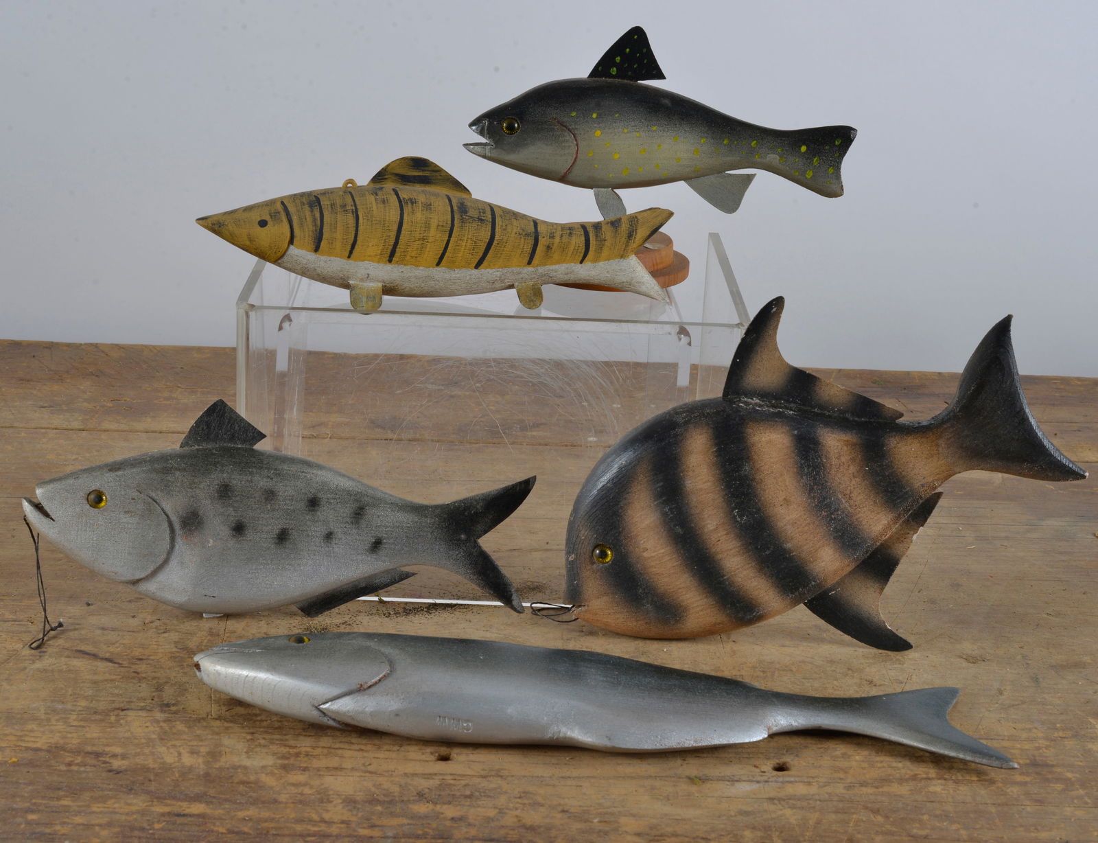 Folk Art Carved Fish (1 of 3)