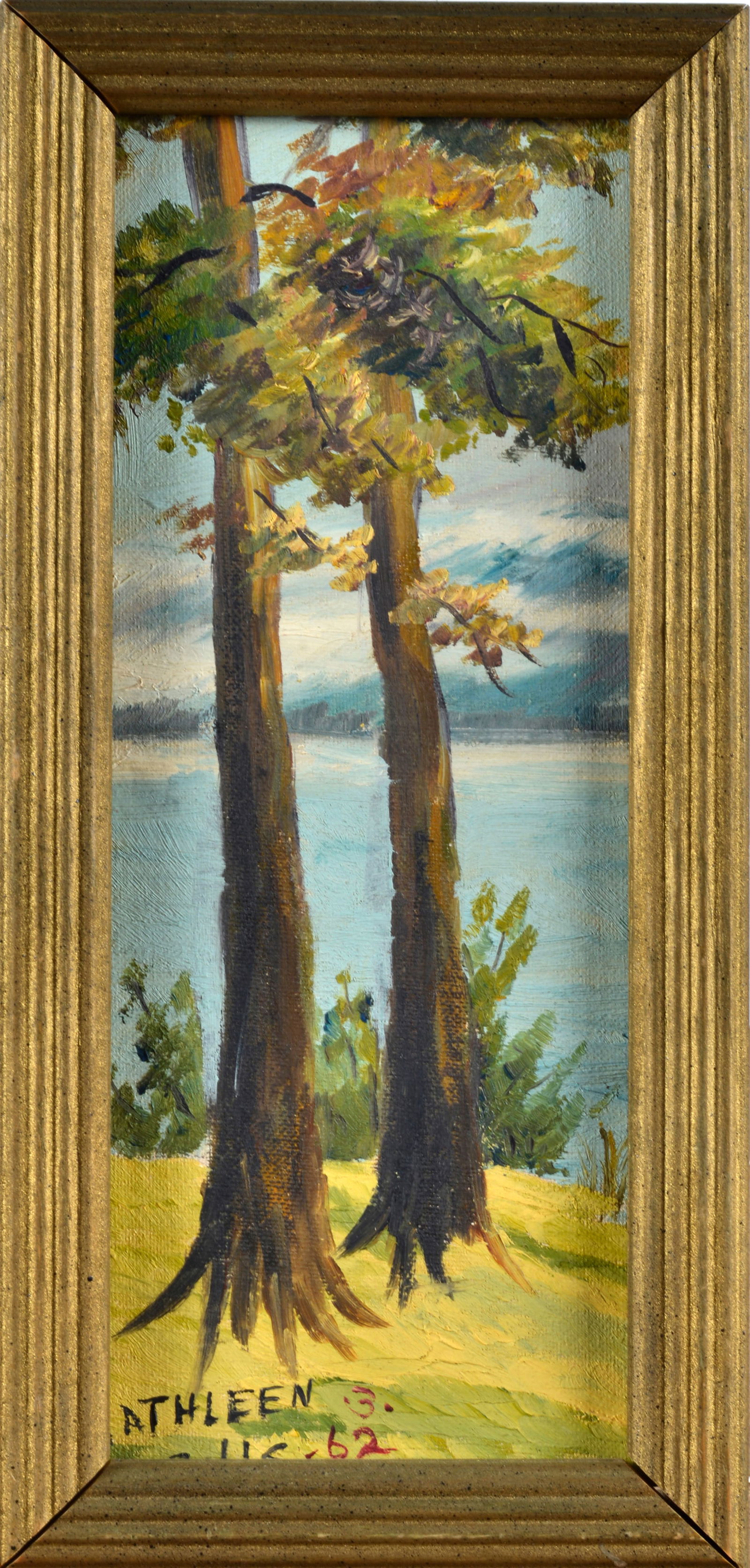 Antique Painting, Original painting: older painting from 1930 to 1960. original. Framed. From a collection of paintings found in Alabama at an estate sale.