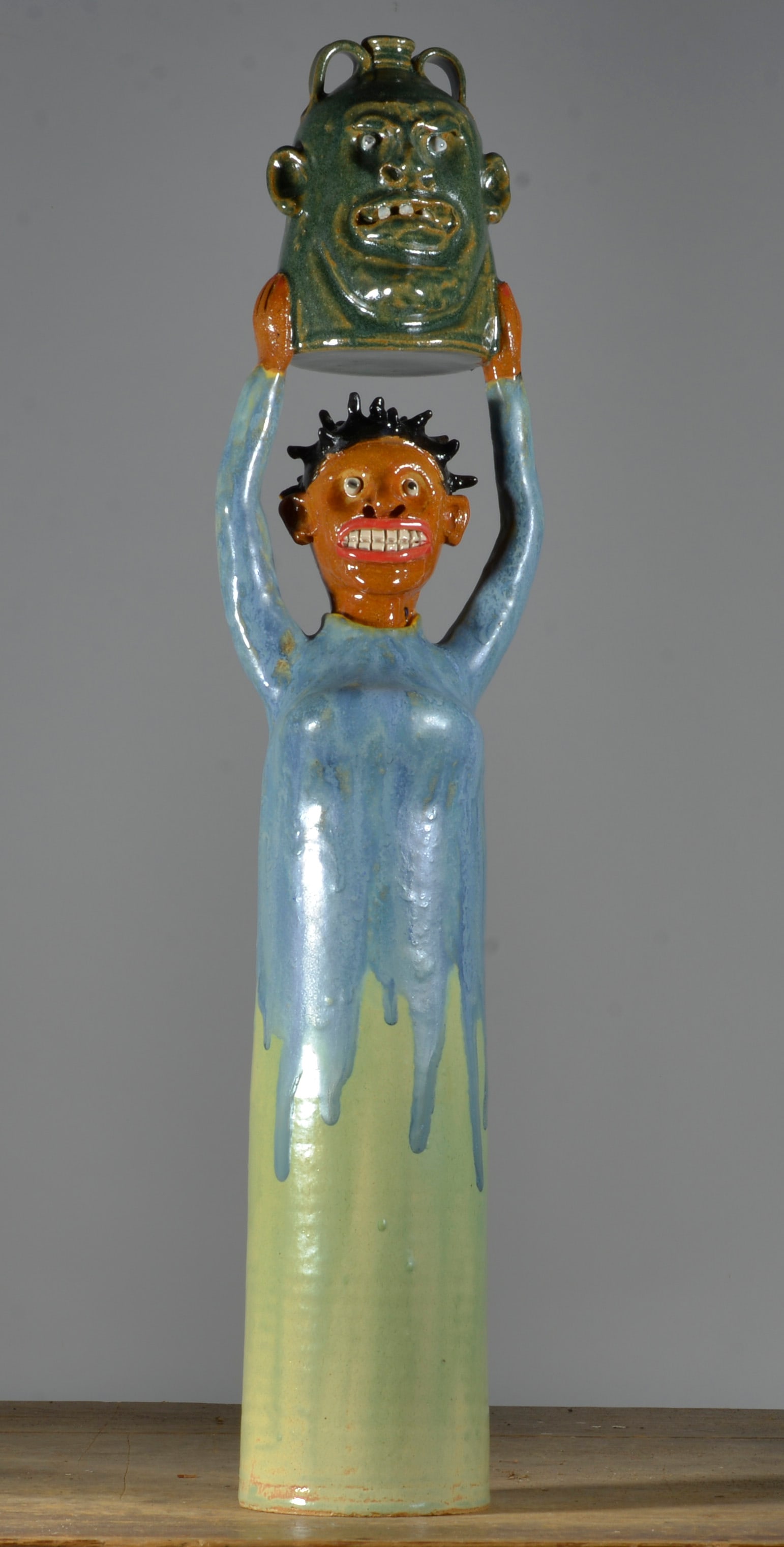 Marvin Bailey Jug Over Head Figural (1 of 5)