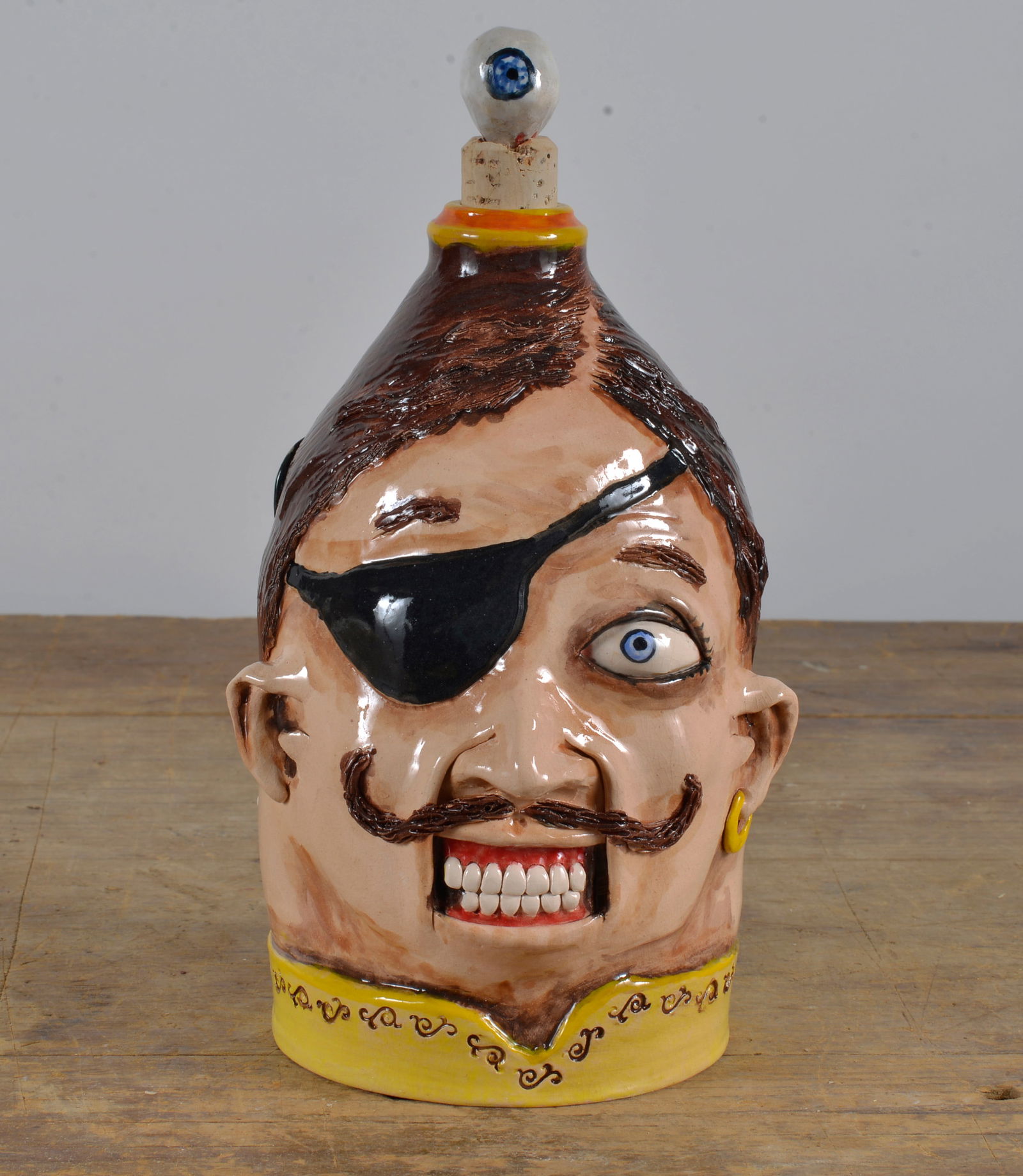 Stacy Lambert Pirate Face Jug (1 of 4)