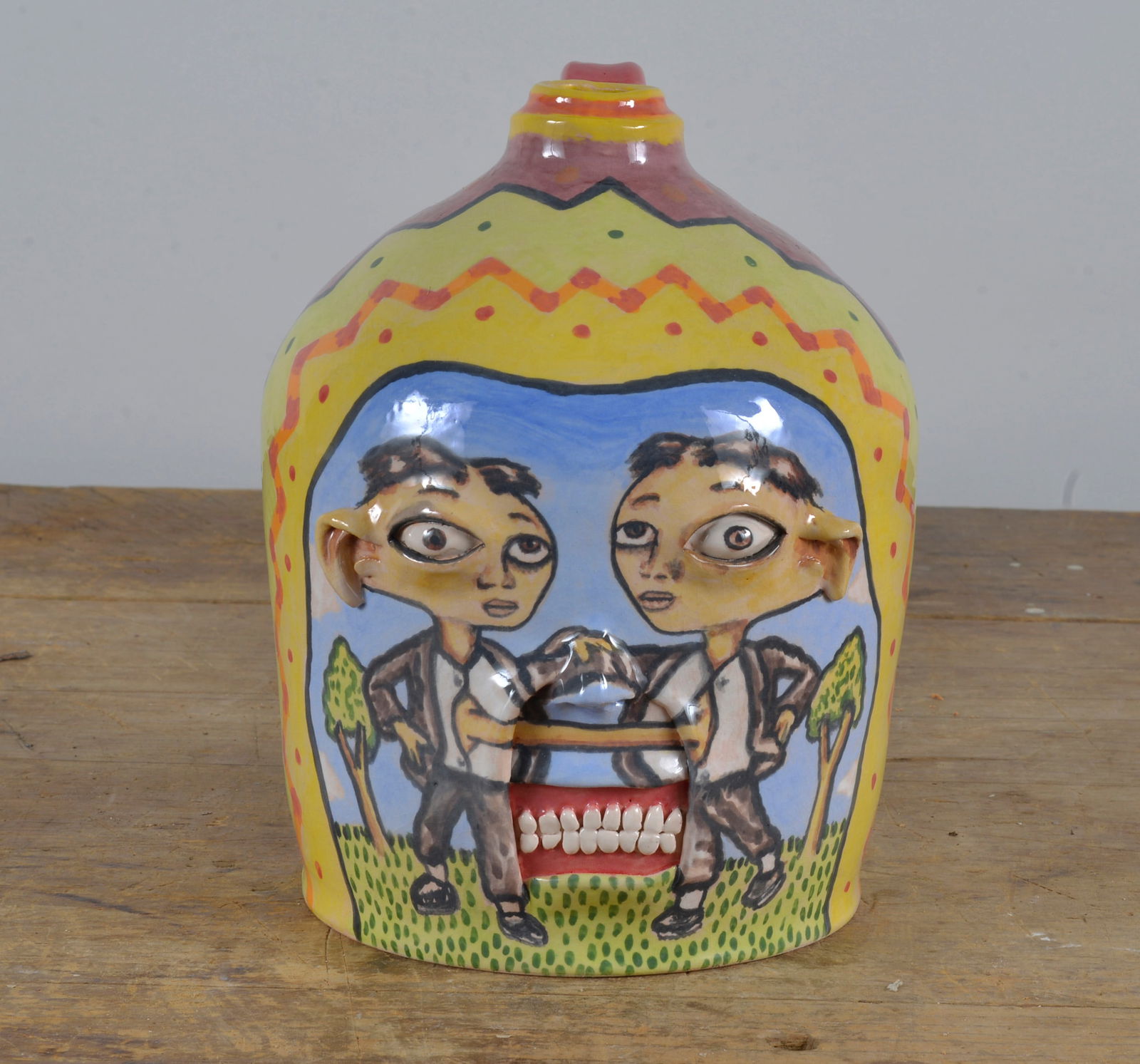 Stacy Lambert Folk Pottery Jug (1 of 4)