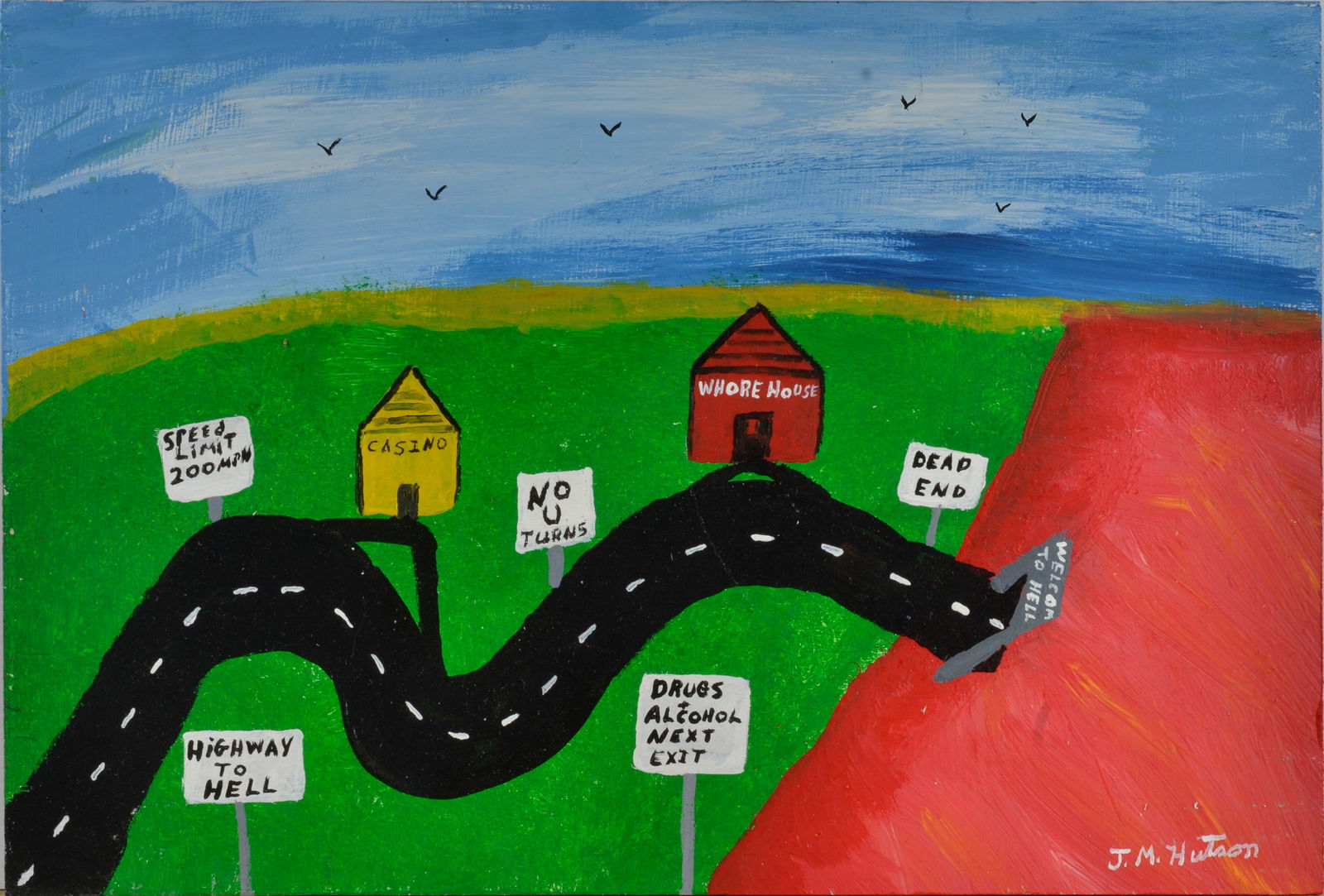 Mike Hutson Folk Art Painting (1 of 2)