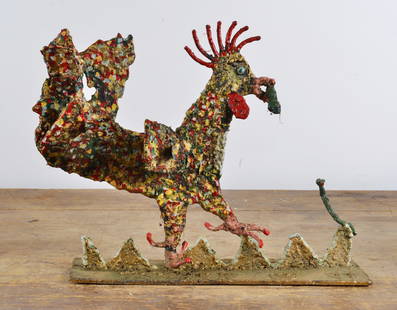 Willie Tarver (1932 - 2010): 12x14 African American. Metal sculpture. Outstanding work!