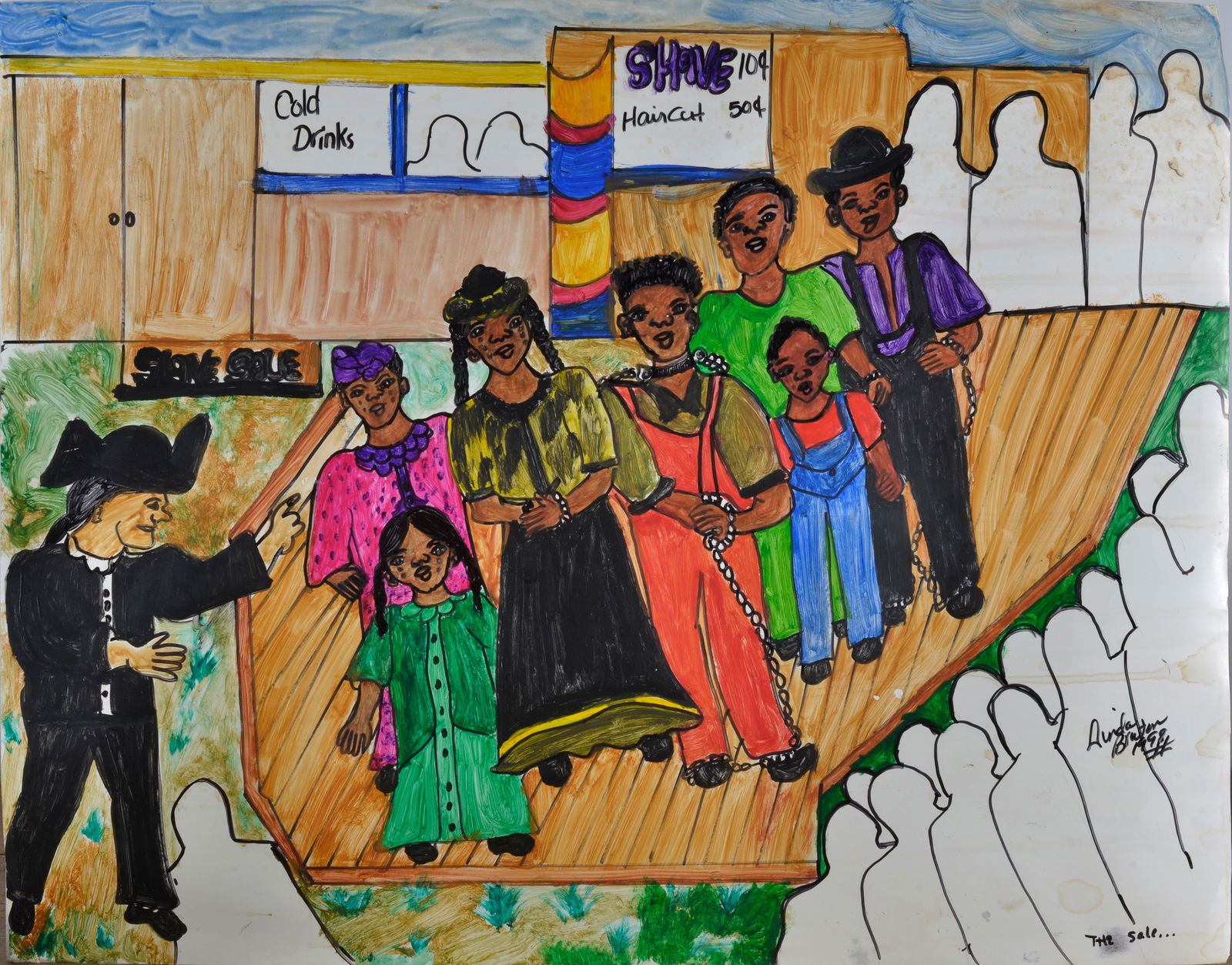 Linda Bruton (1956 - ): 22x28 marker on poster board. Signed.