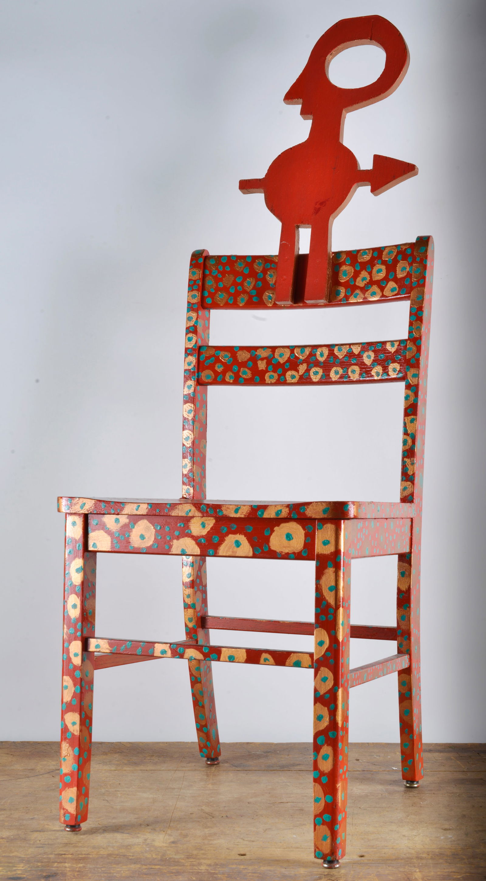 Folk Art Painted Chair (1 of 4)