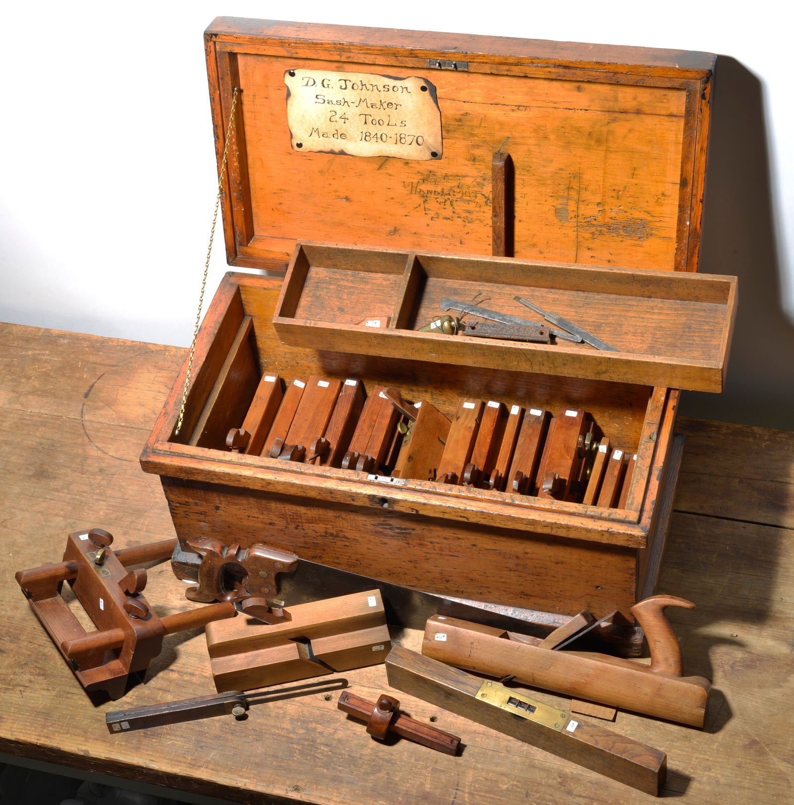 Important Identified Sash Maker Tool Chest DG Johnson (1 of 5)