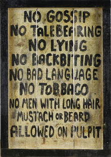 Painted Sign Found in Alabama: a collection of these signs were found in a barn by a picker. He has consigned a few to auction. Same maker as the sign from Sept 23rd auction - Maker is unknown to us. Age is unknown but we think the
