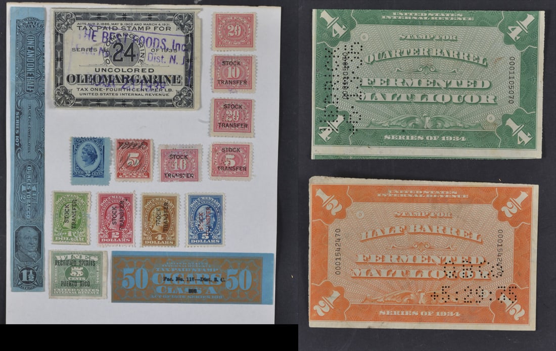 US Internal Revenue Liquour stamp Collection (1 of 2)