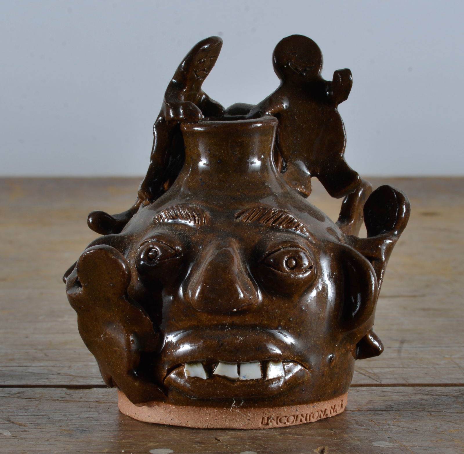 Kathy Richards Folk Pottery Face Jug (1 of 4)