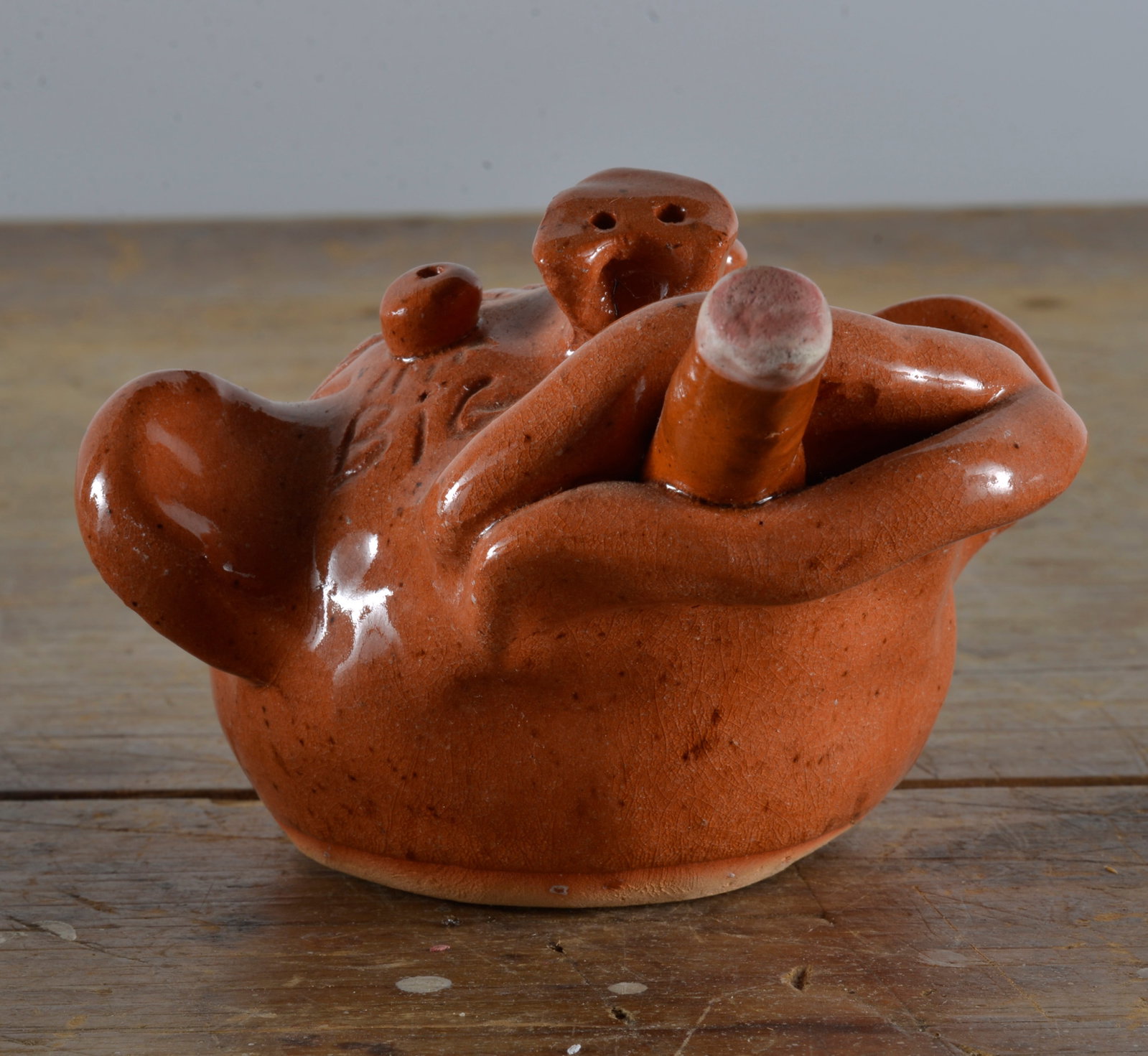 Dale Costner Folk Pottery: 5" L x 3" H see photos for details. If the pottery has deffects we will announce in the listing. All items are sold as is where is no returns or refunds. Most of these items can be shipped in house. I