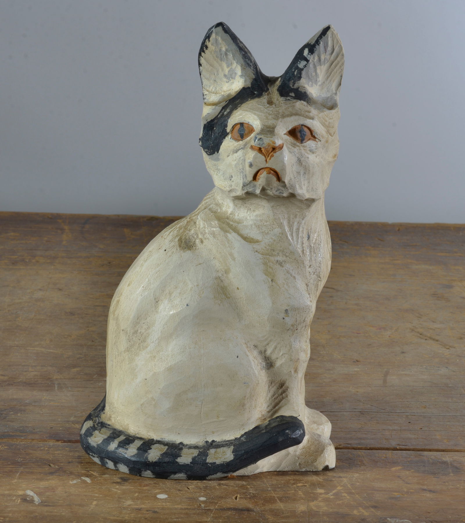 Folk Carved Cat (1 of 4)