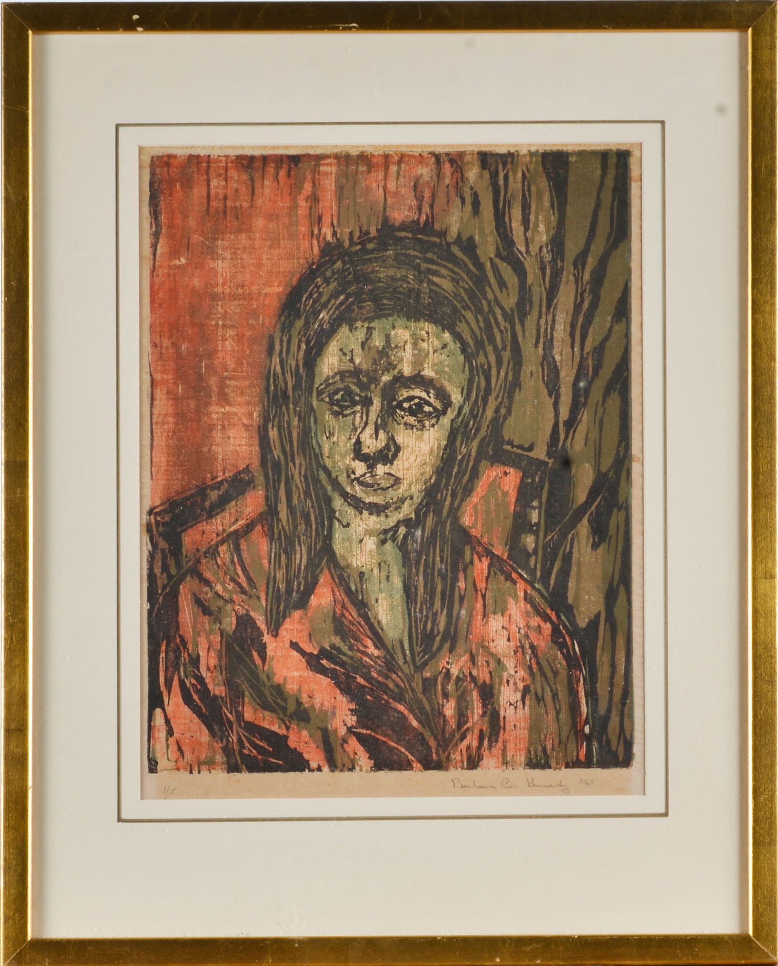 Barbara C Kennedy Pencil Signed Print 1961 (1 of 2)