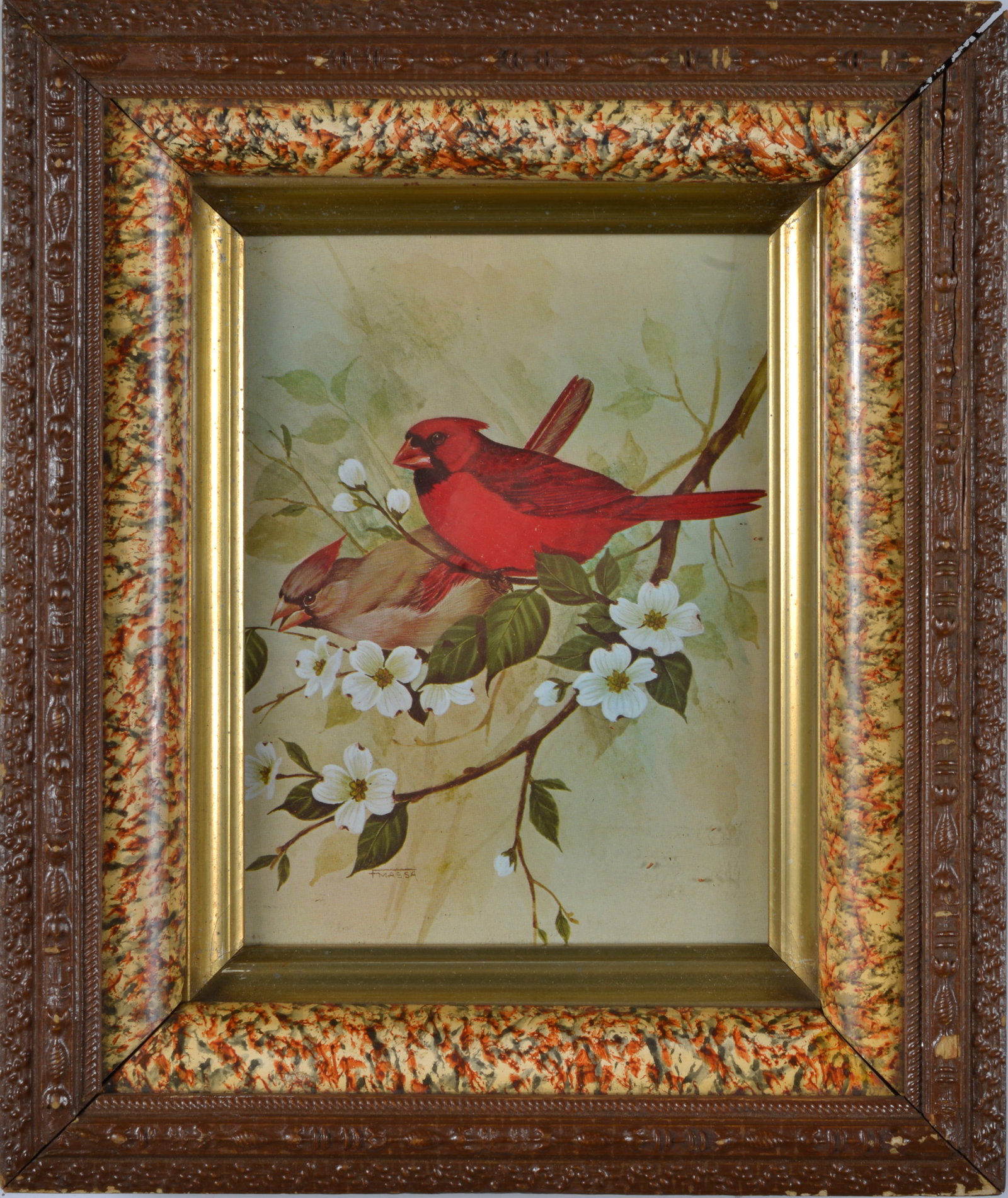 Print in Antique Frame: see photos for details. If the pottery has deffects we will announce in the listing. All items are sold as is where is no returns or refunds. Most of these items can be shipped in house. If Shipping I