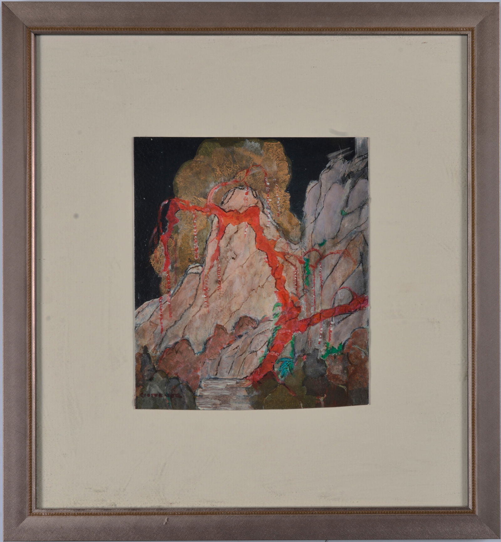 Mid Century Art Work framed: see photos for details. If the pottery has deffects we will announce in the listing. All items are sold as is where is no returns or refunds. Most of these items can be shipped in house. If Shipping I