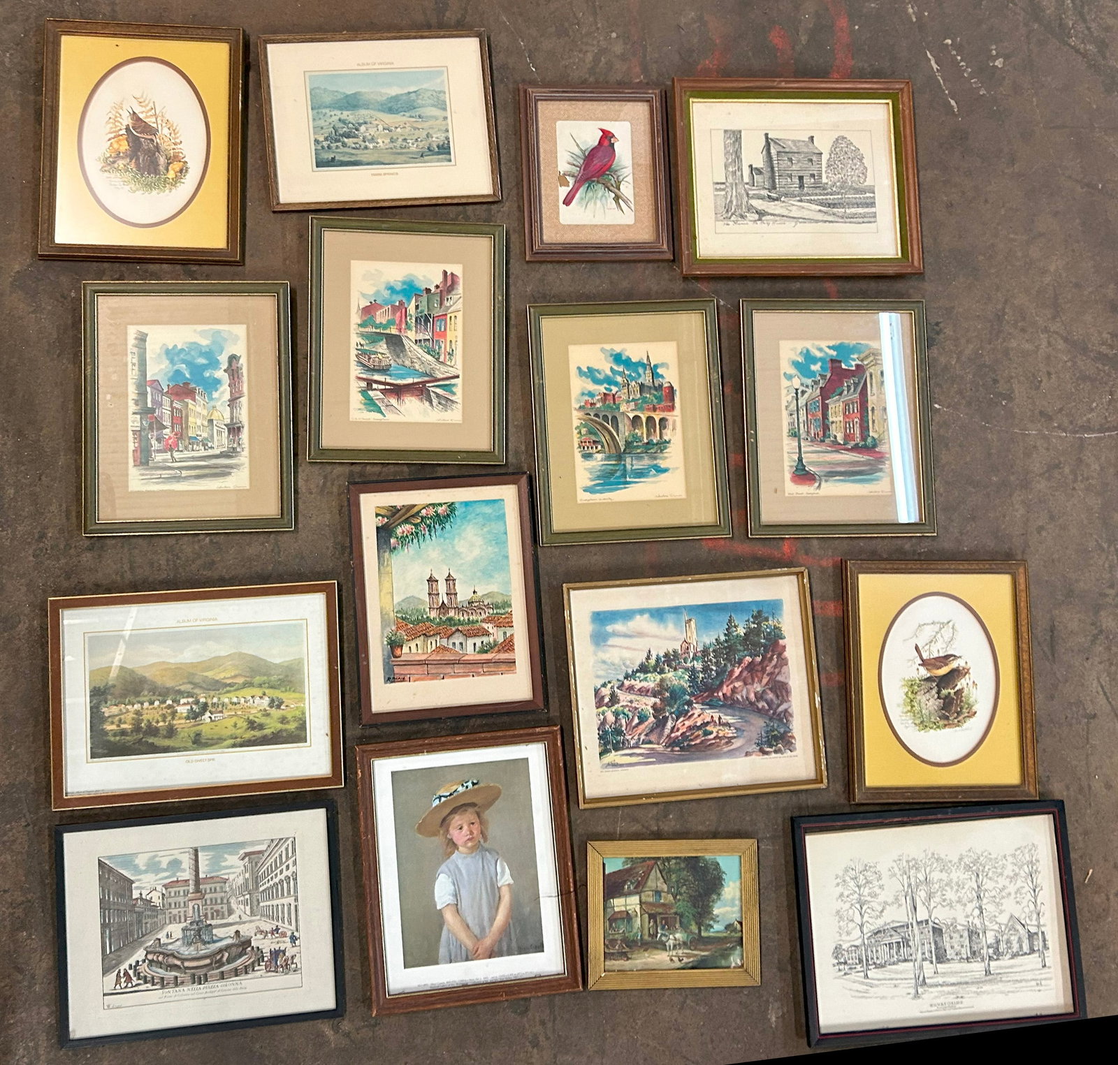 Collection of Antique Framed Prints, and other: see photos for details. If the pottery has deffects we will announce in the listing. All items are sold as is where is no returns or refunds. Most of these items can be shipped in house. If Shipping I