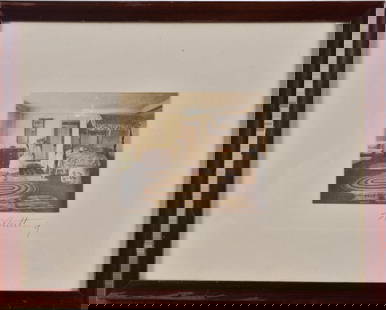 WALLACE NUTTING PENCIL SIGNED PRINT: PENCIL SIGNED LOWER RIGHT FRAMED TO 9.5 X 7.75