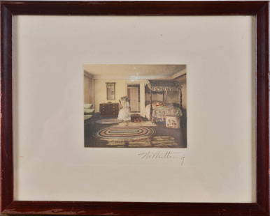 WALLACE NUTTING PENCIL SIGNED PRINT: PENCIL SIGNED LOWER RIGHT FRAMED TO 9.5 X 7.75