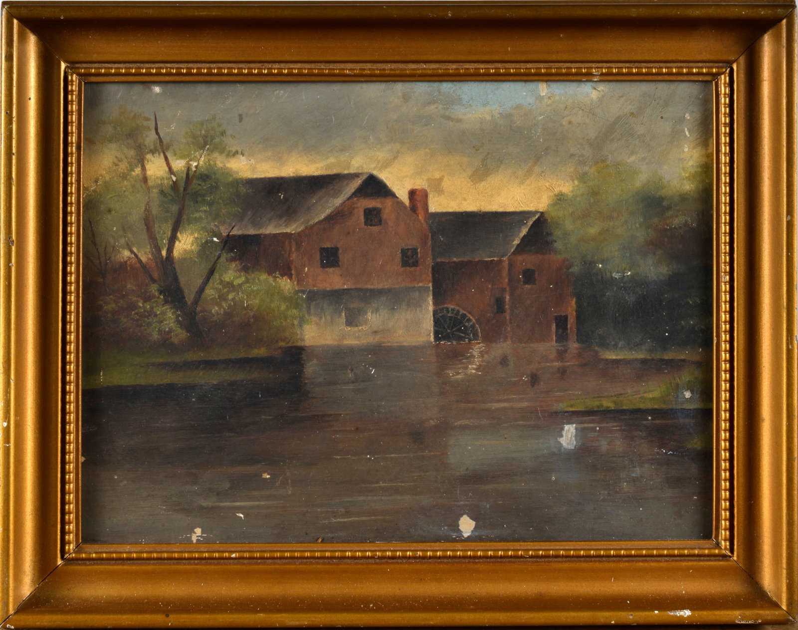 Painting 2 red barns: see photos for details. If the pottery has deffects we will announce in the listing. All items are sold as is where is no returns or refunds. Most of these items can be shipped in house. If Shipping I
