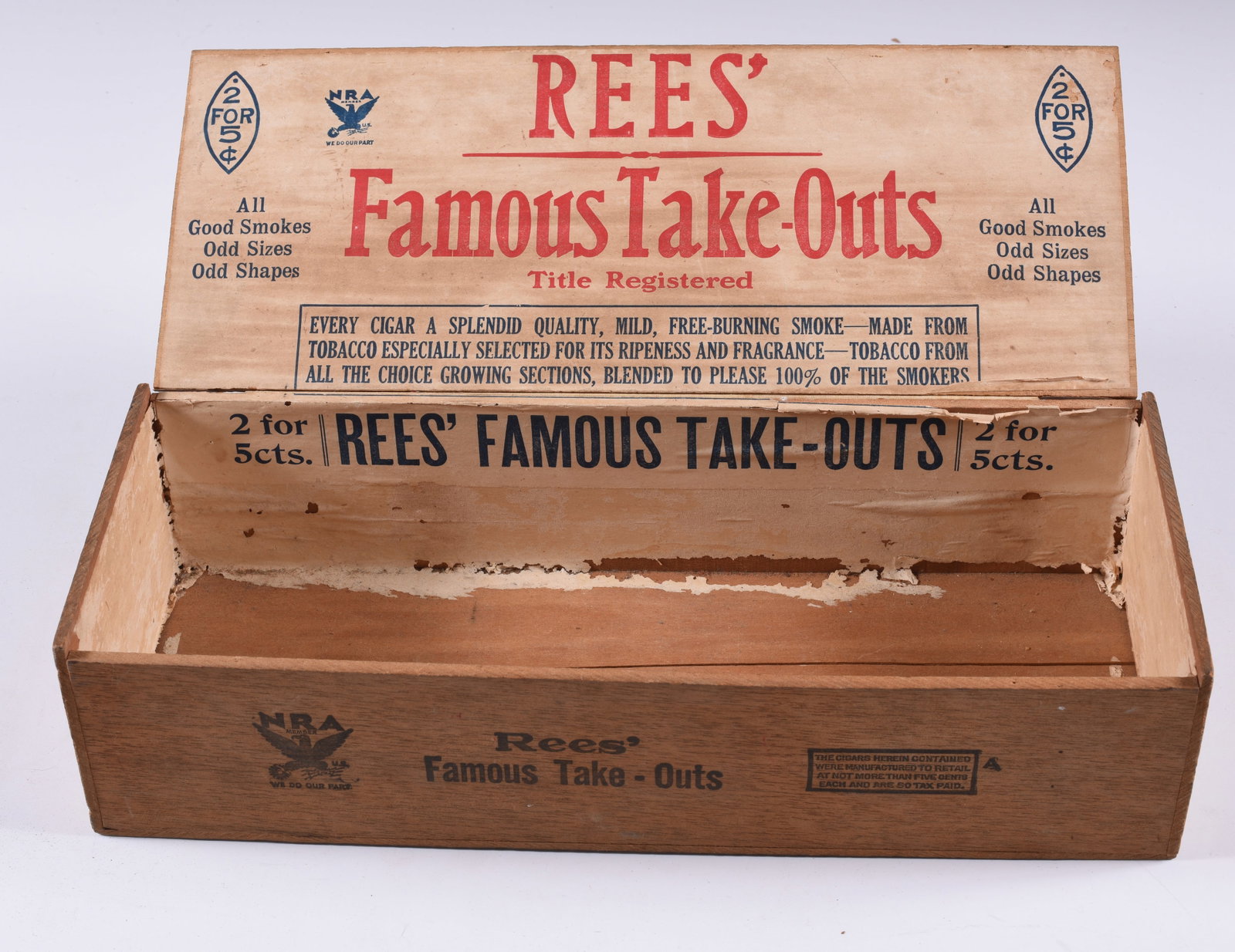 REE'S FAMOUS TAKE OUTS CIGAR BOX: all items are sold as is. We will combine shipping on multiple lots. If you see it in the picture that’s what your buying. Look at the pictures good no refunds all sales are final.