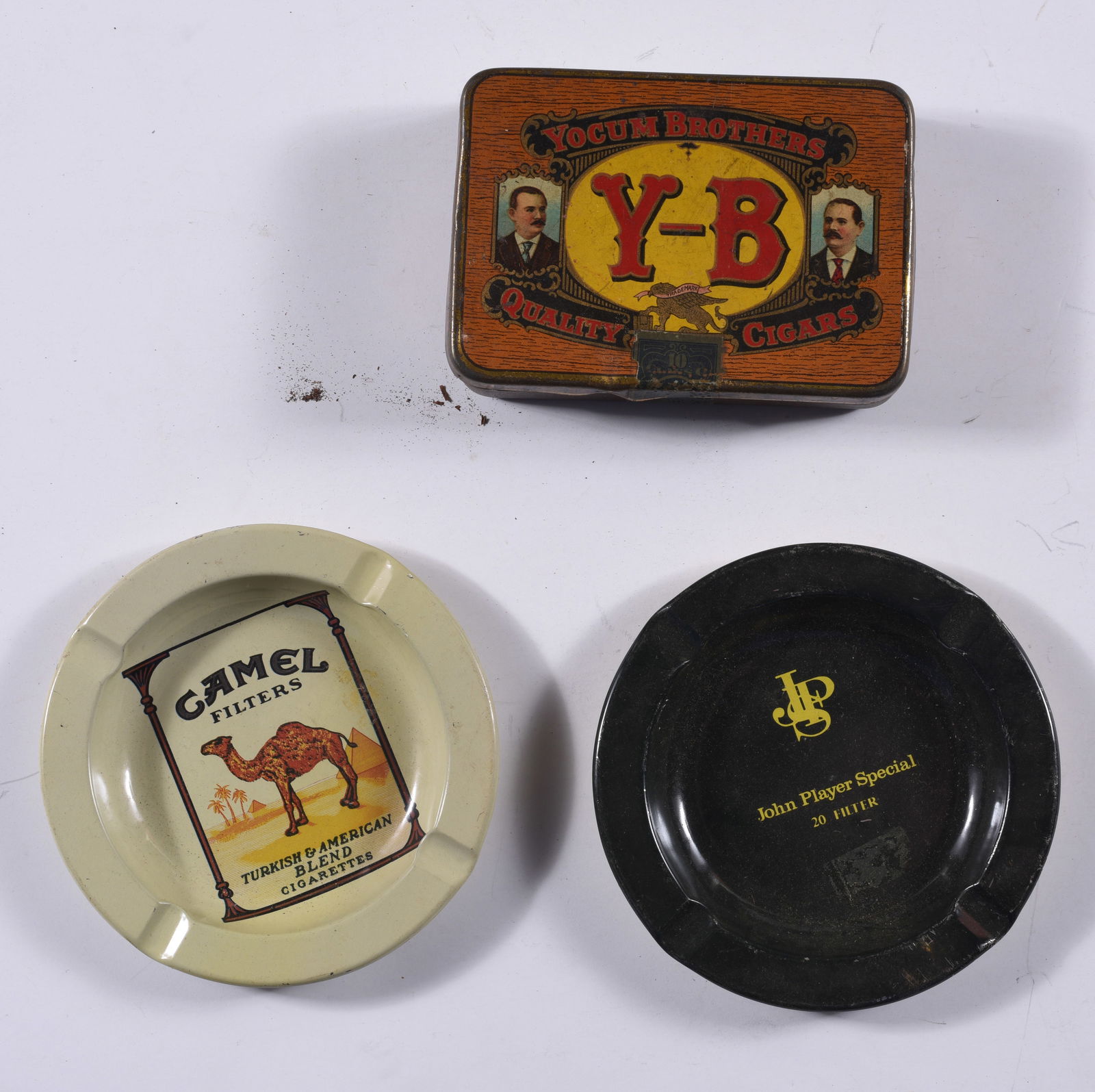 VINTAGE ASHTRAY & TIN LO.T: all items are sold as is. We will combine shipping on multiple lots. If you see it in the picture that’s what your buying. Look at the pictures good no refunds all sales are final.