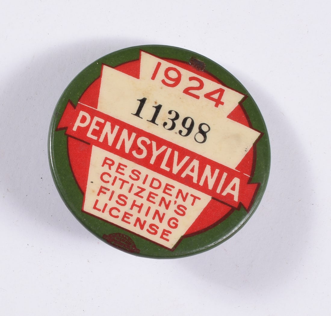 1924 PENNSYLVANIA FISHING LICENSE (1 of 1)