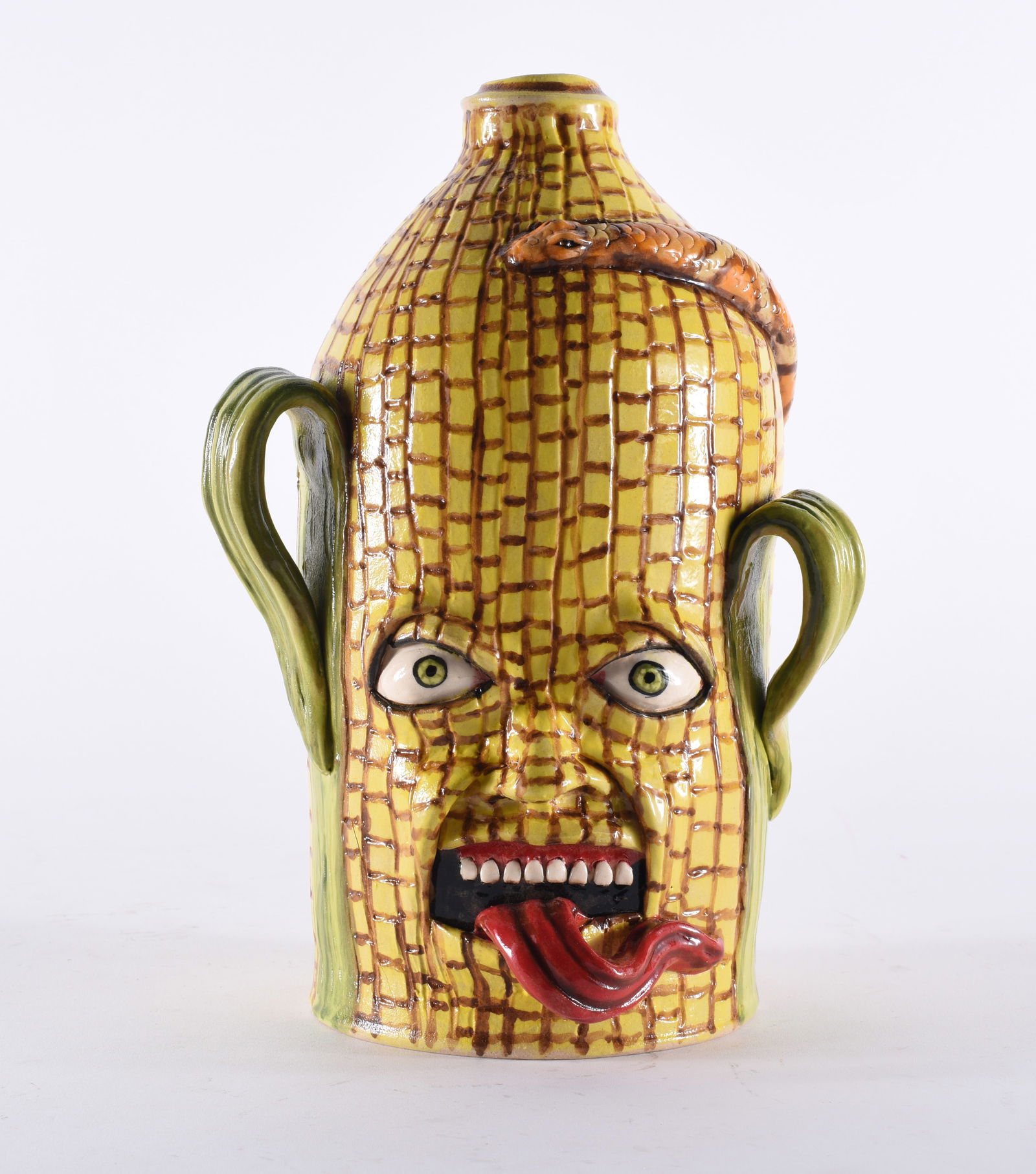 Stacy Lambert Corn Face Jug (1 of 5)