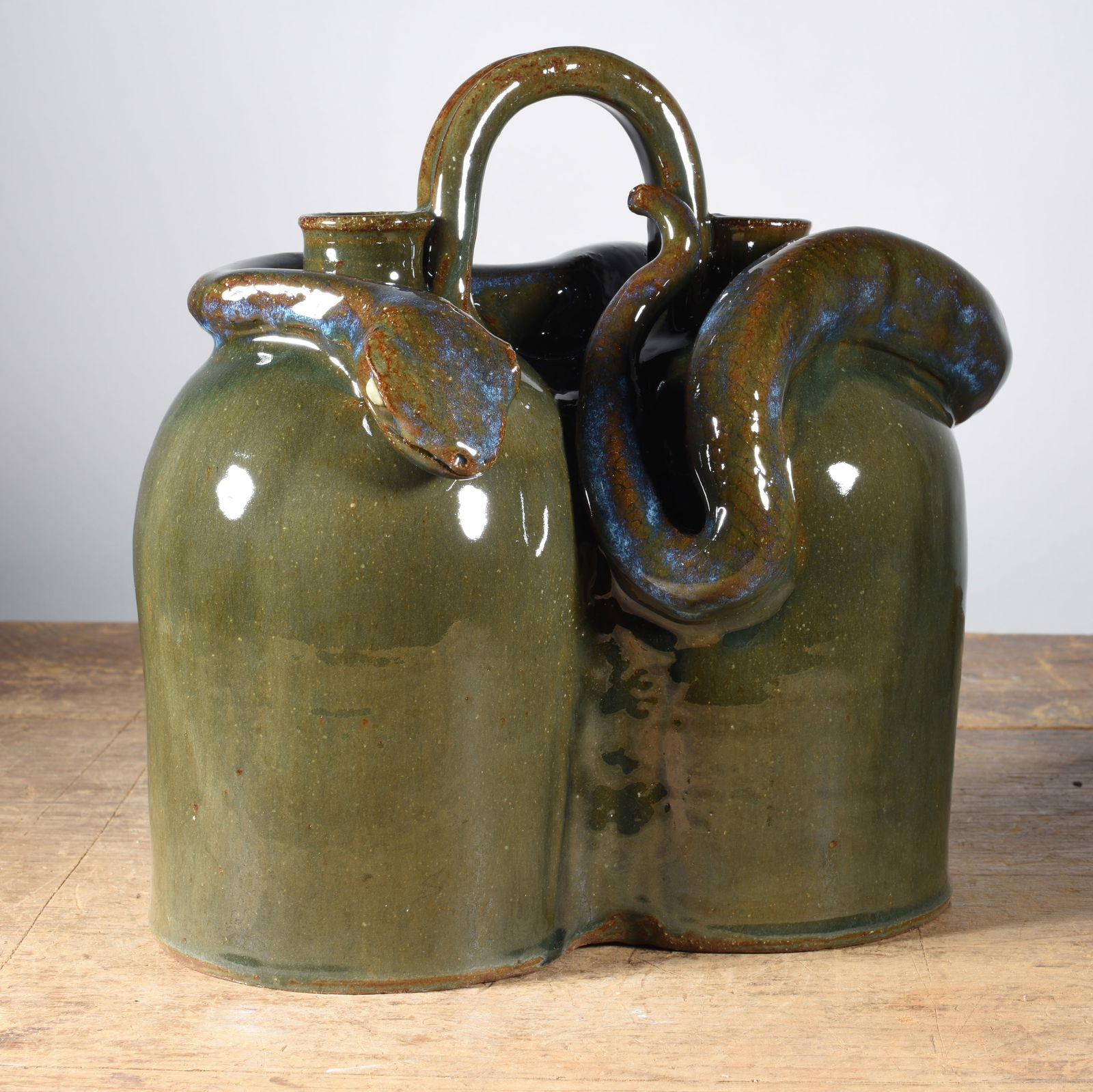 Marvin Bailey Double Jug with Snake (1 of 4)