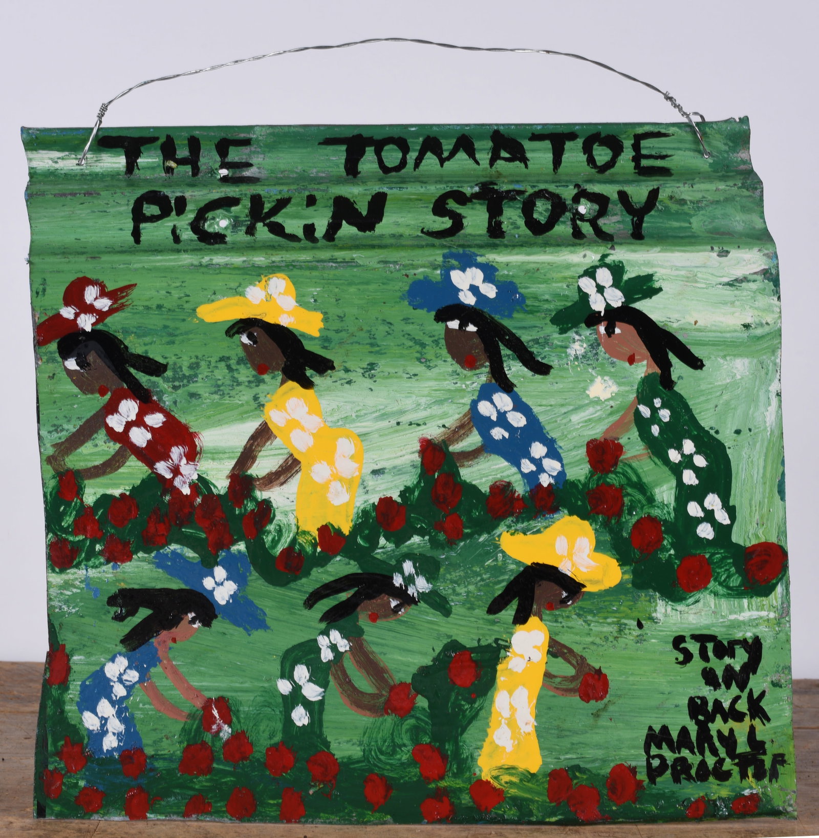 Mary Proctor Folk Art: mixed media construction. Large