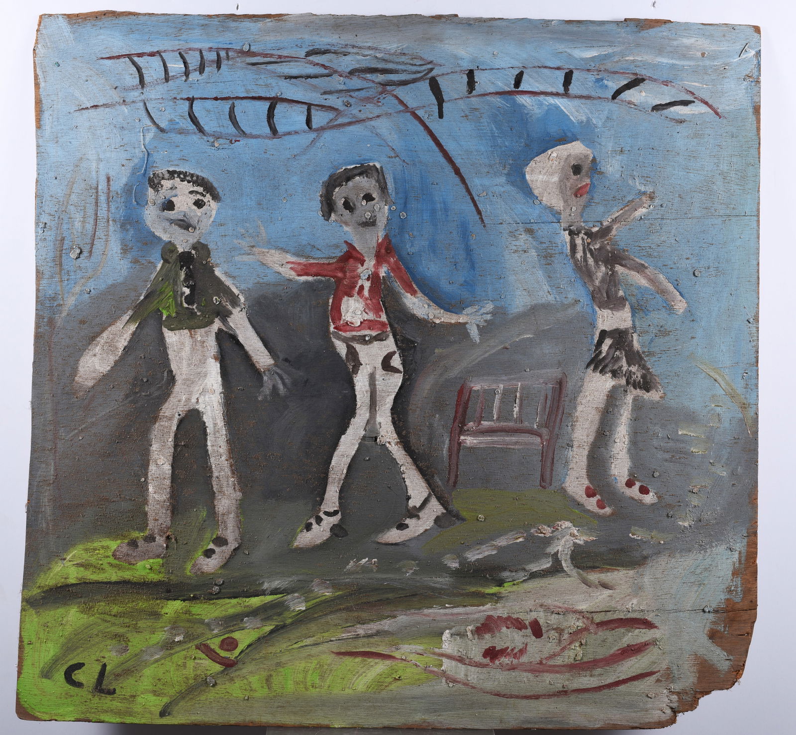 Folk Painting signed CL (1 of 2)