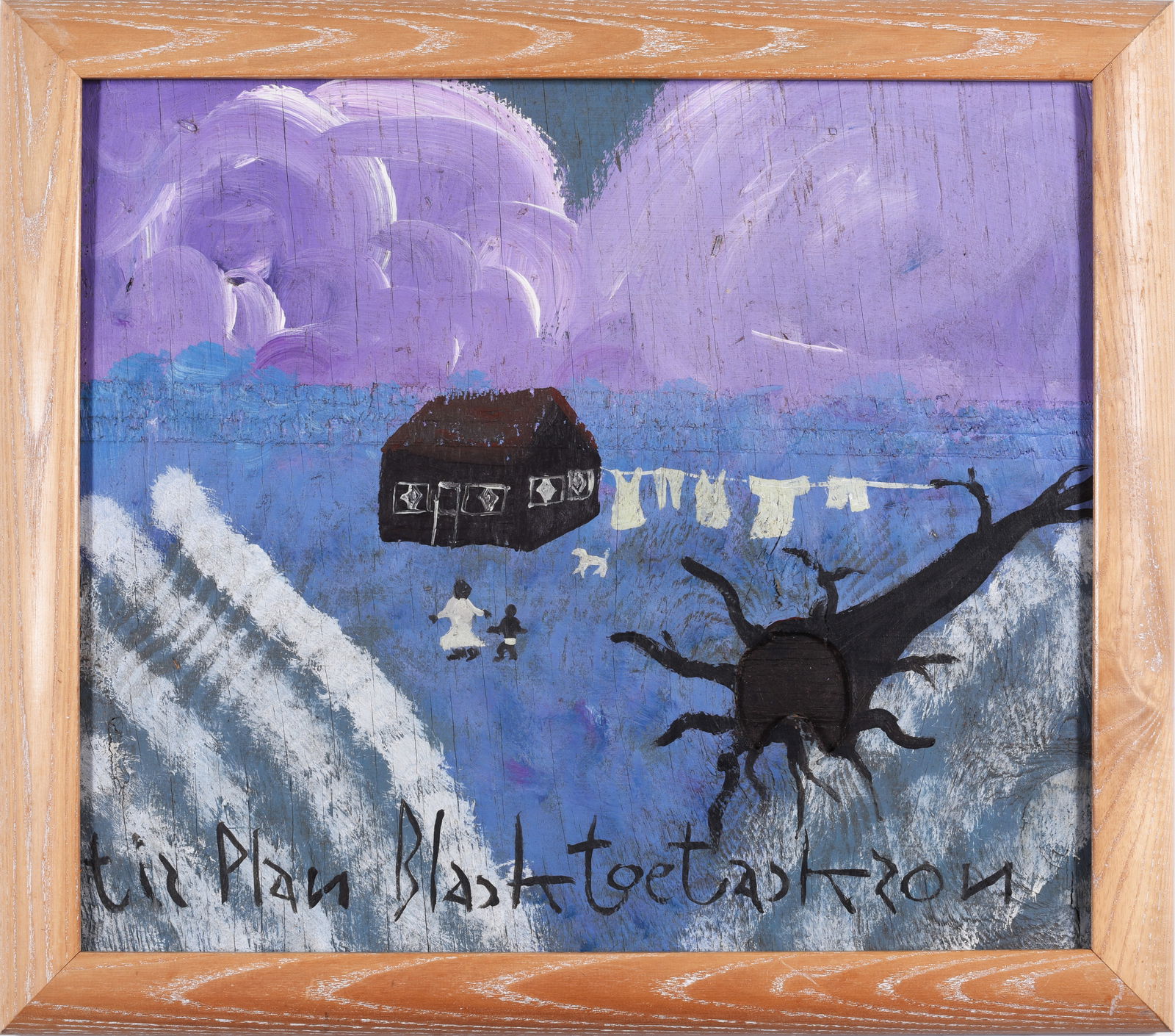 Black Joe Jackson Folk Art Painting (1 of 4)