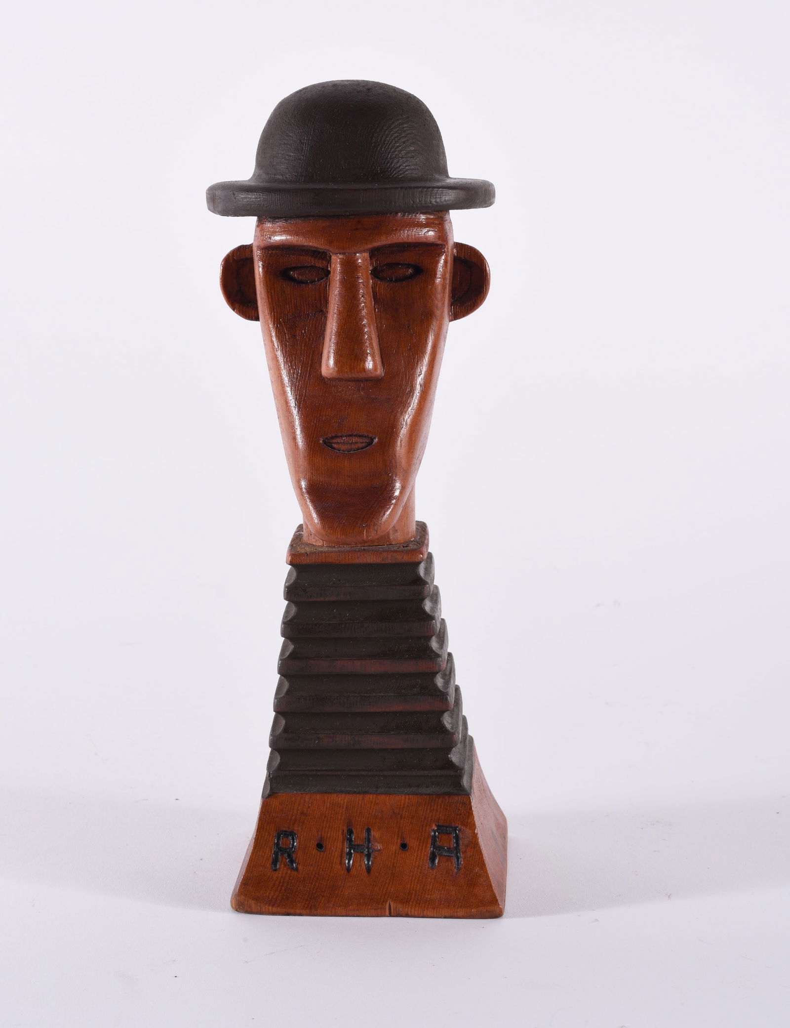 Folk Art Carving of a Head (1 of 3)
