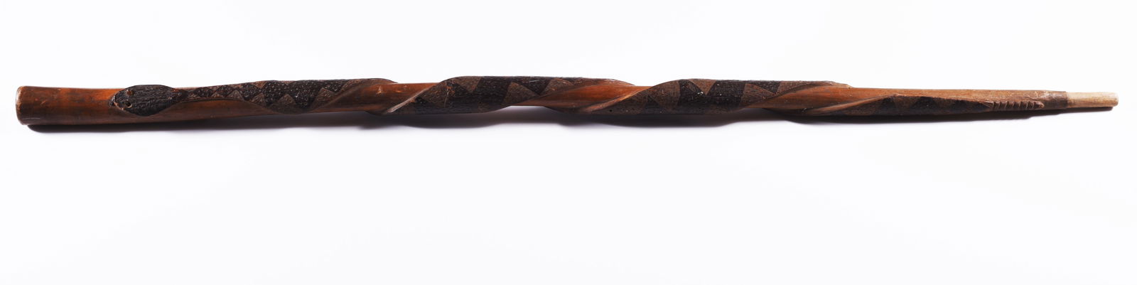 Folk Art Carved Snake Cane (1 of 3)