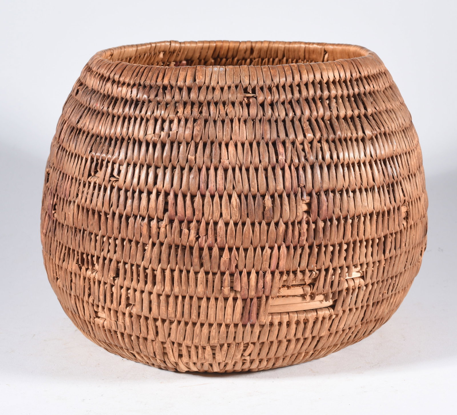 American Indian Basket: 5.75"H X 7.25"D - some losses, see photos