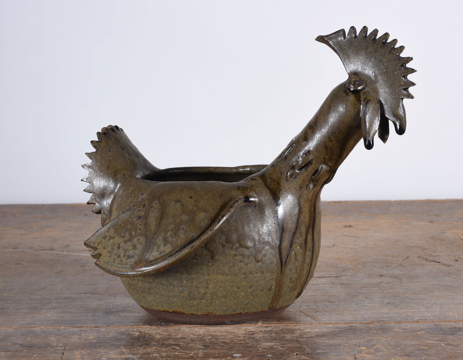 Bob Armfield Folk Pottery Chicken (1 of 3)