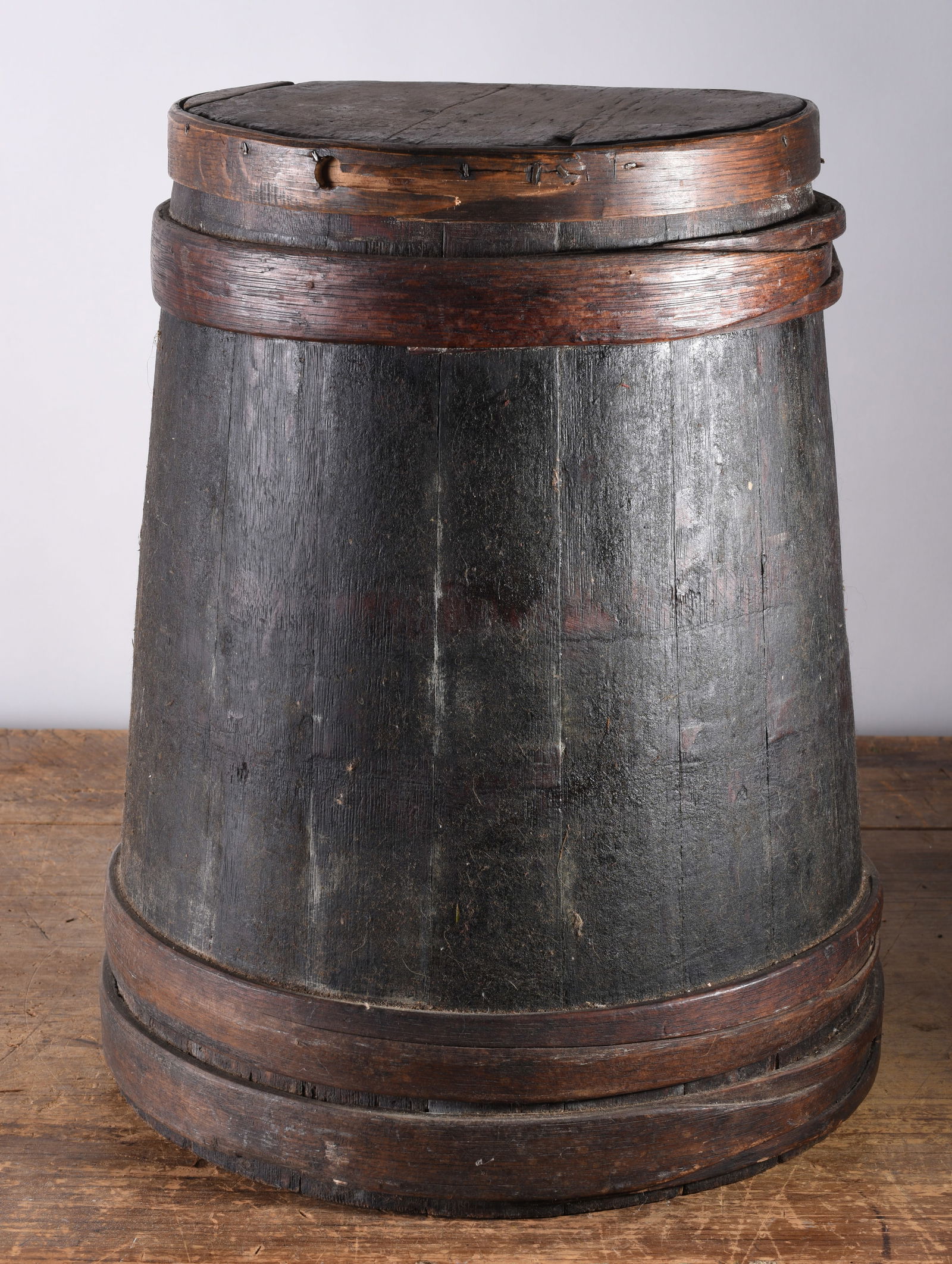 Painted Antique Wooden Bucket (1 of 3)