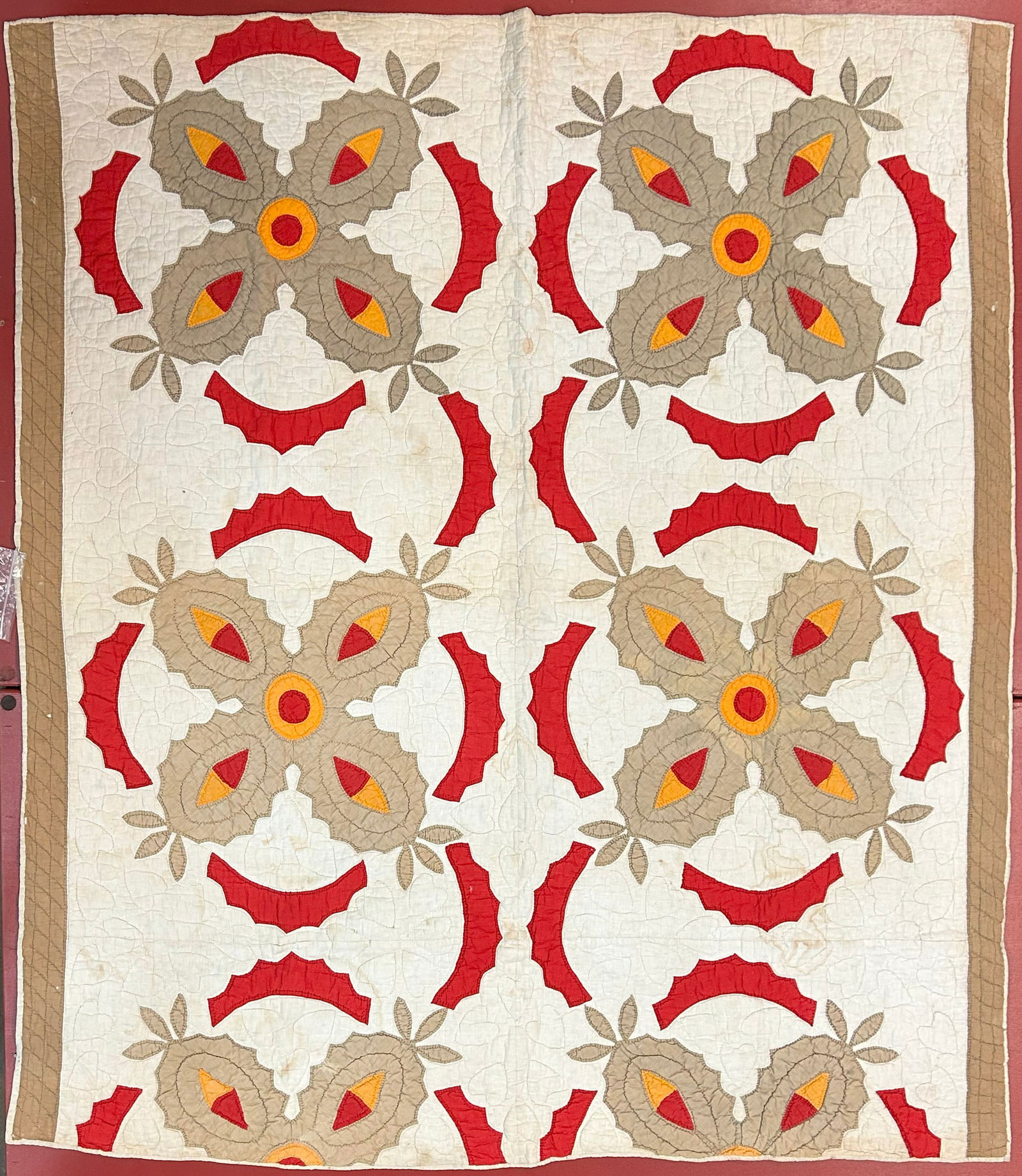 Mocksville, North Carolina Antique American Quilt 74" x 70" (1 of 3)