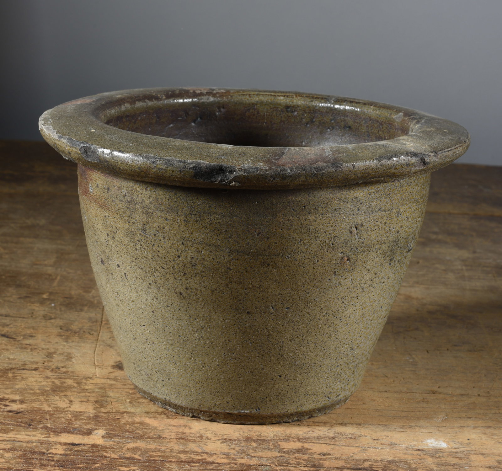 NC Pottery Milk Crock ca. 1850 (1 of 3)