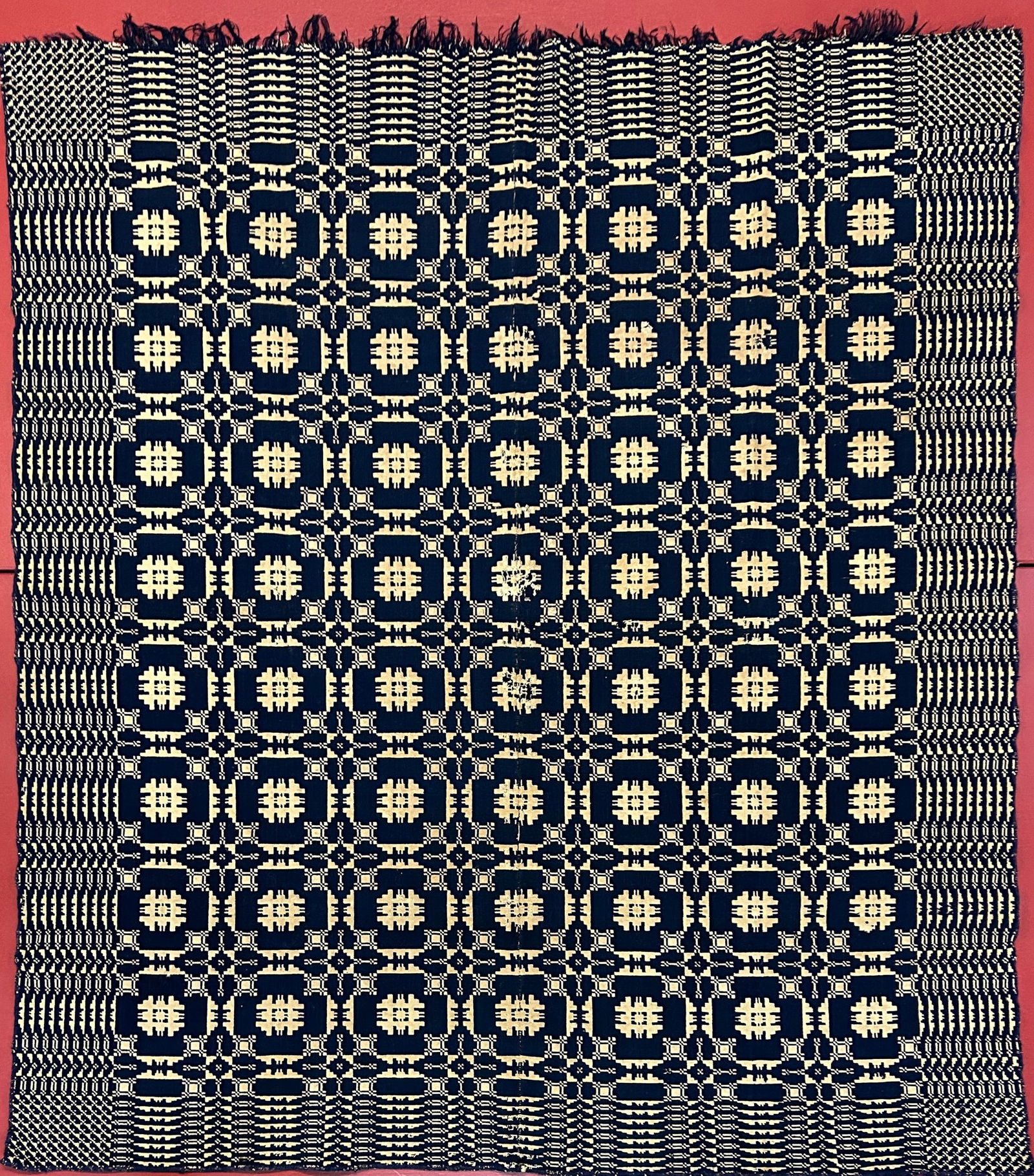 Antique Southern Coverlet 68" x 88" (1 of 2)