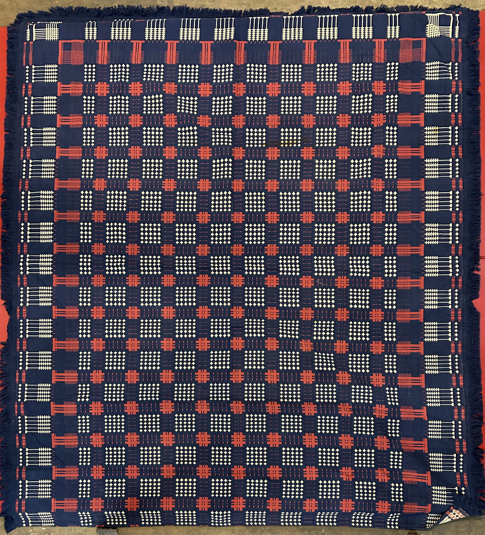 Southern Antique Coverlet 104" x 80" (1 of 2)
