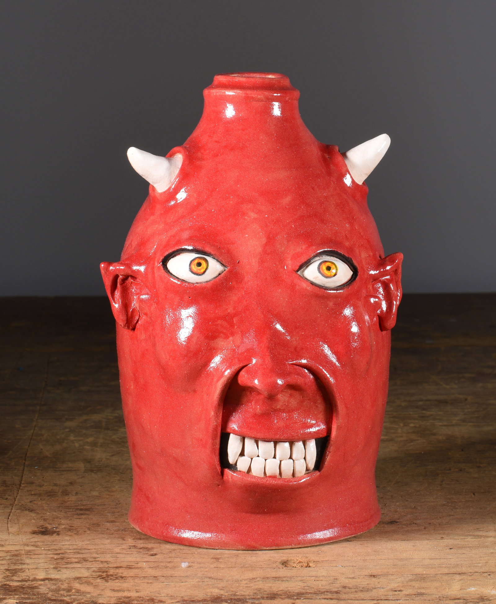 Stacy Lambert Devil Face Jug (1 of 5)