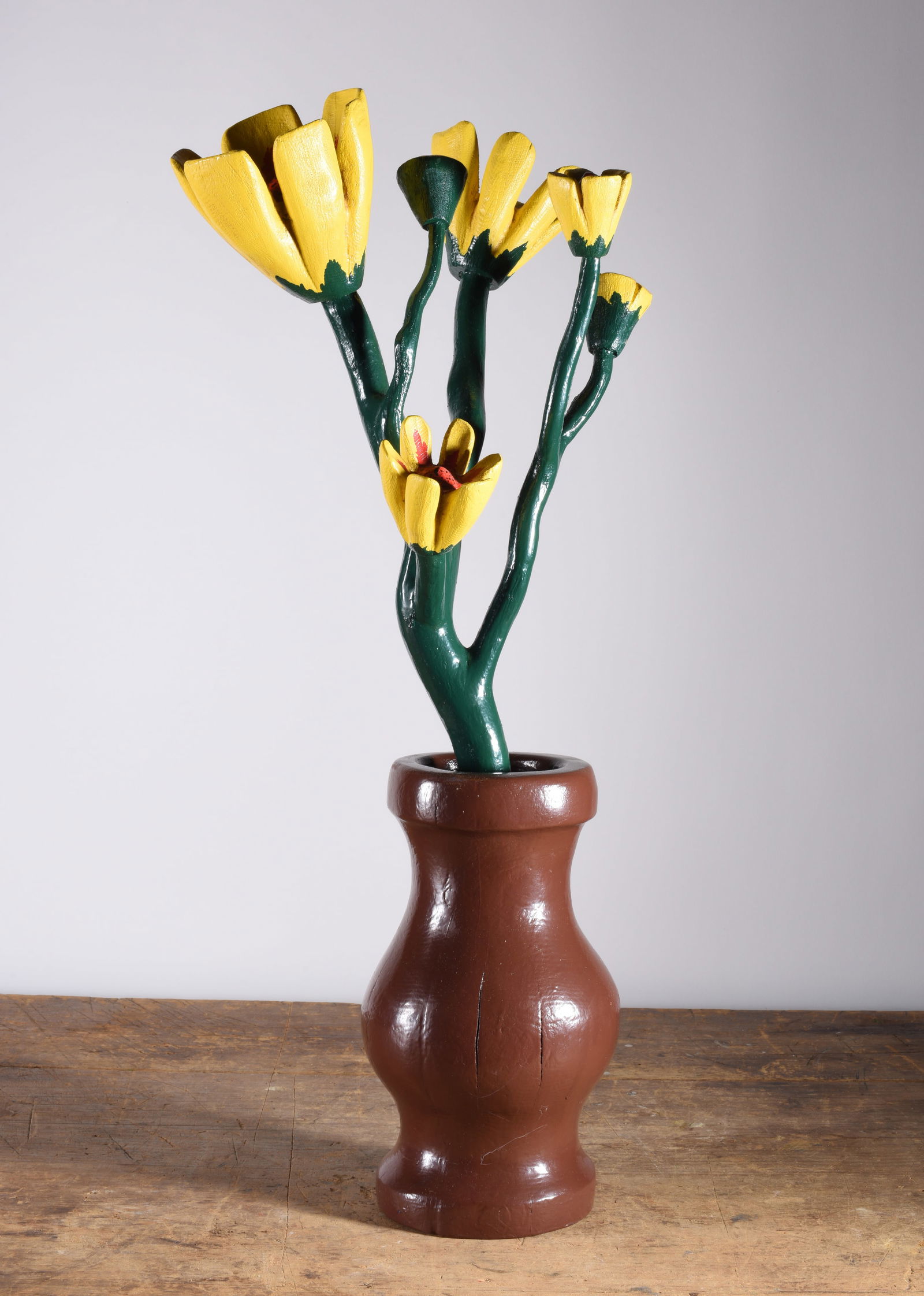 Larry Ballard Folk Art Carved Flowers (1 of 4)