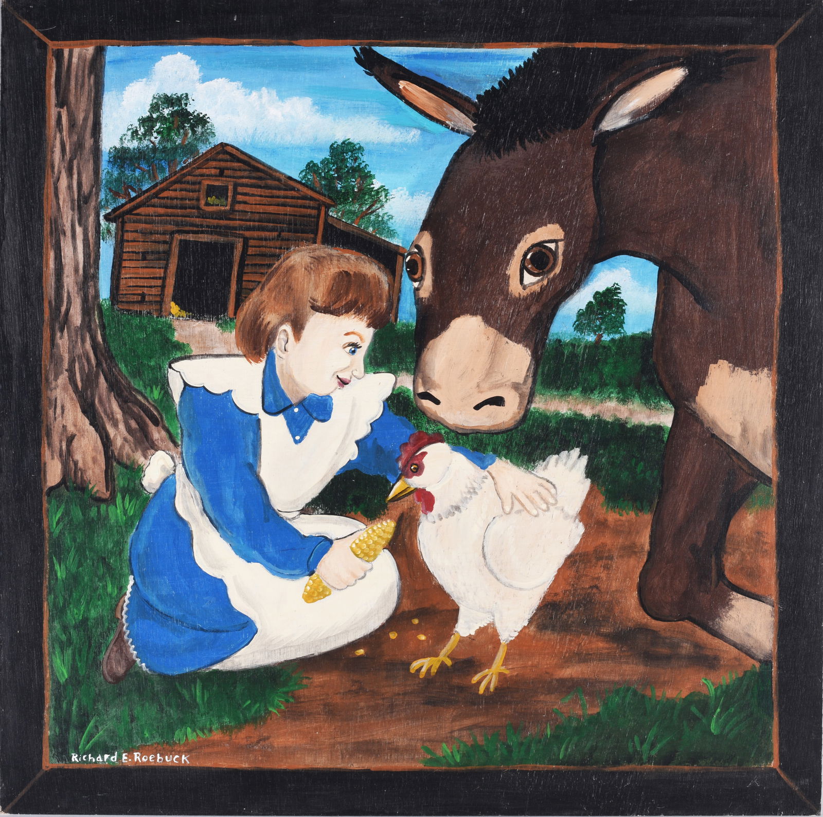 Richard Roebuck Folk Art Painting (1 of 2)