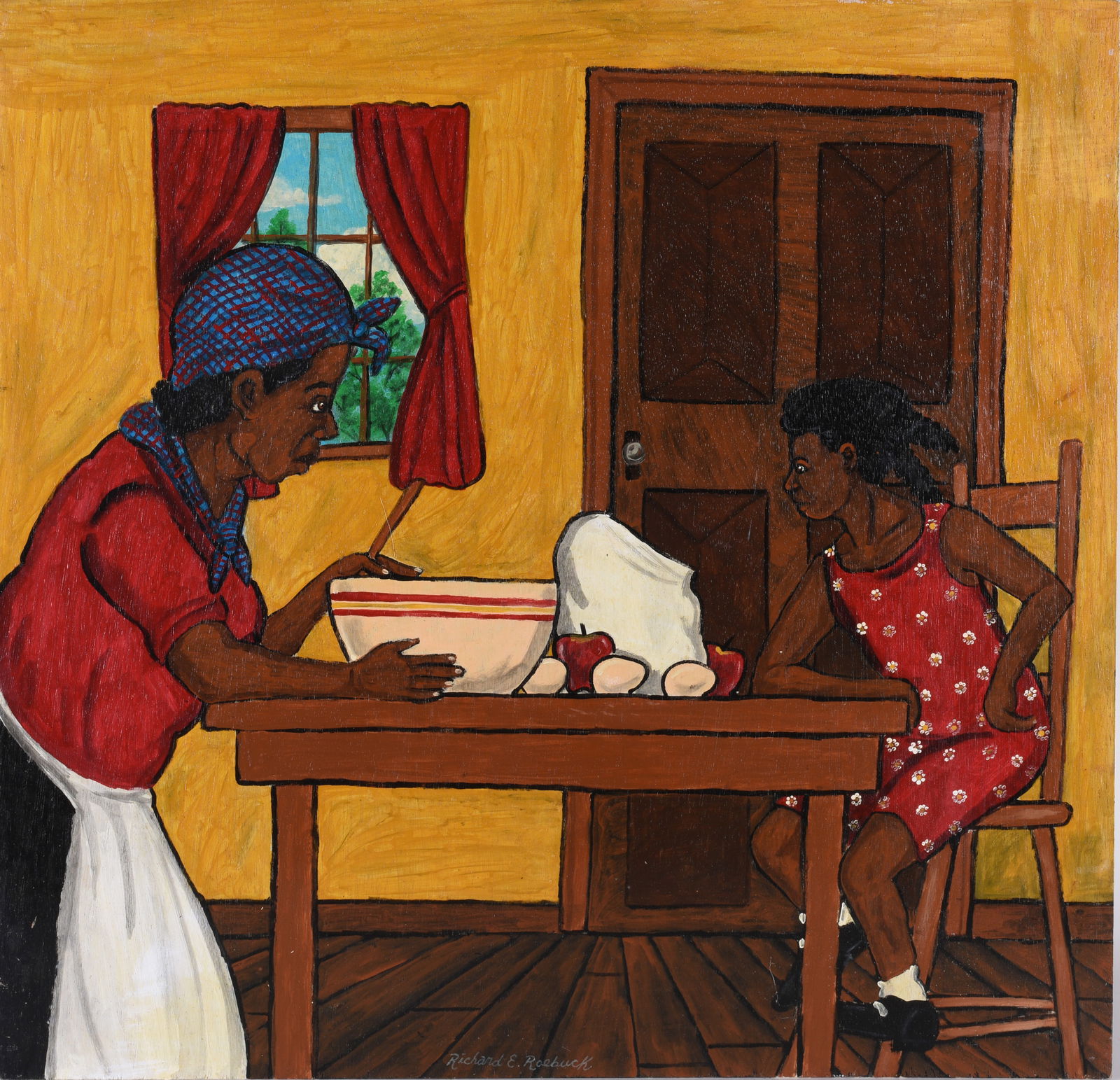 Richard Roebuck Folk Art Painting (1 of 2)