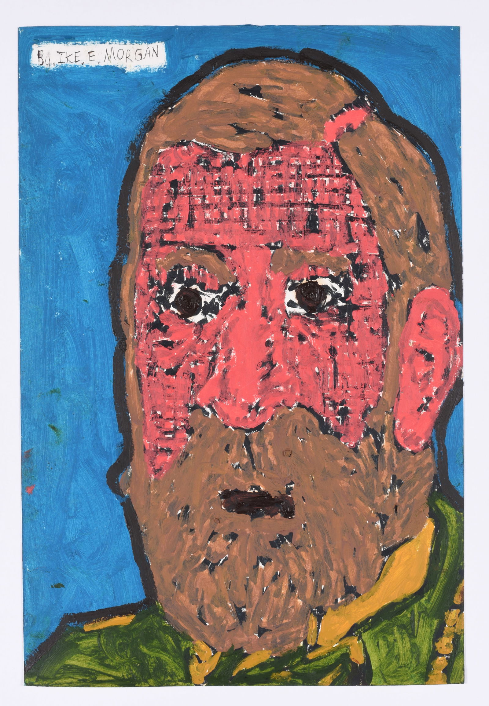 Ike Morgan Painting: artwork is 12"x17" paint on paper, mounted to mat board, signed