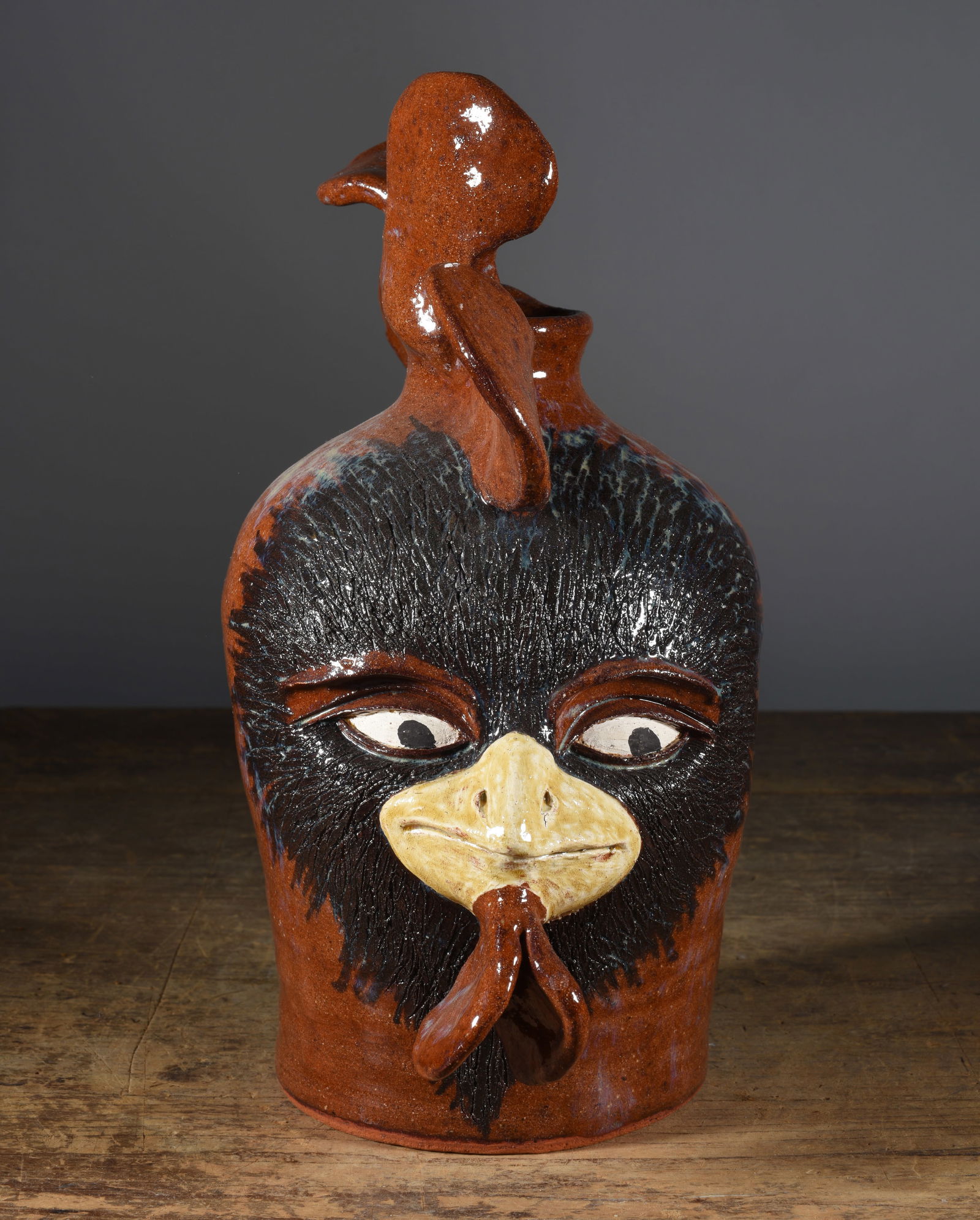 Jerry "Yardbird" Yarbrough Pottery Face Jug (1 of 4)