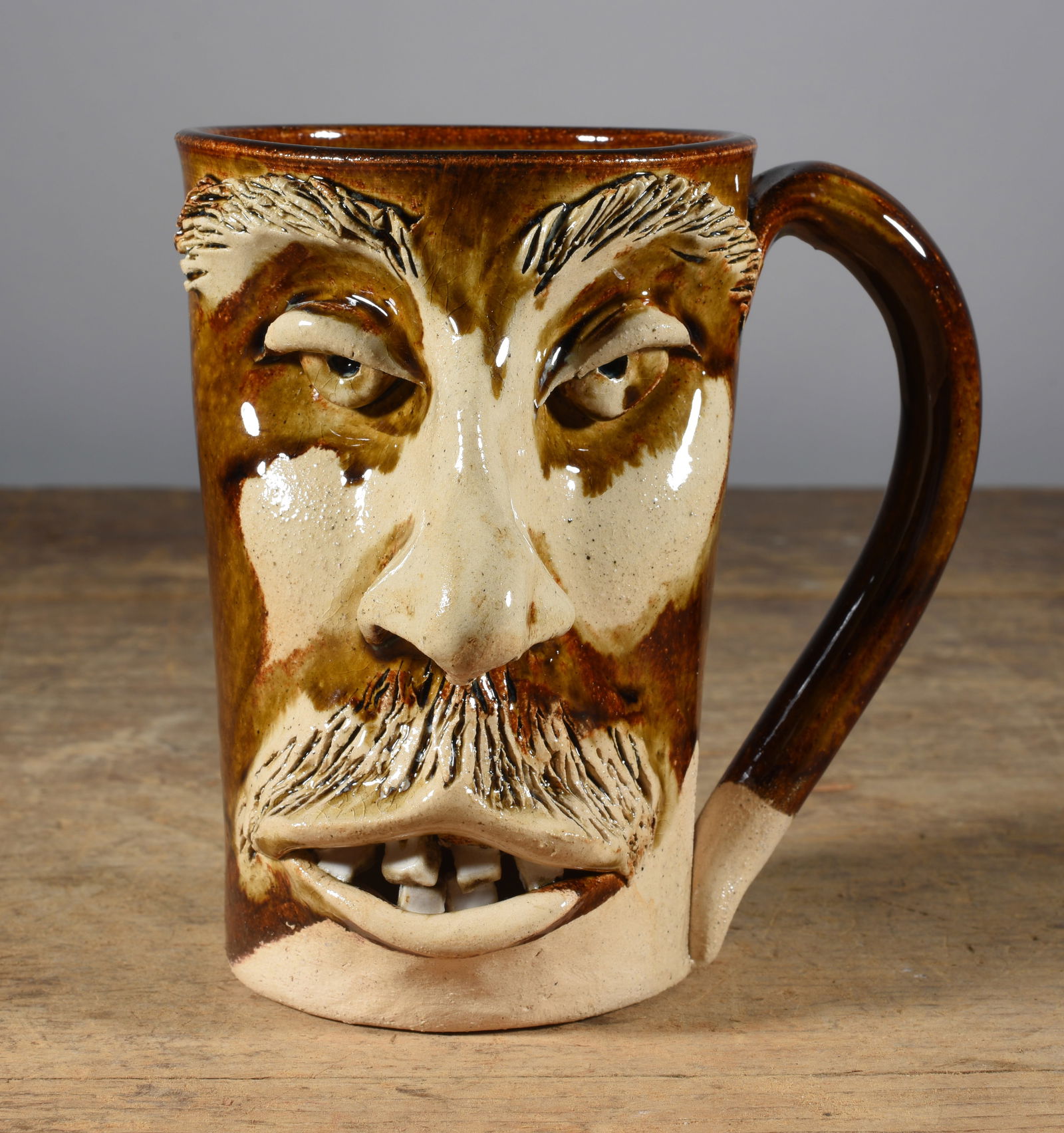 North Carolina Pottery Face Jug (1 of 3)