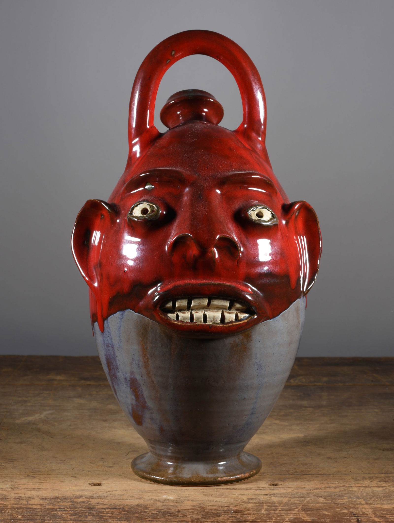 Randy Tobias Face Jug on Pedistal (1 of 6)