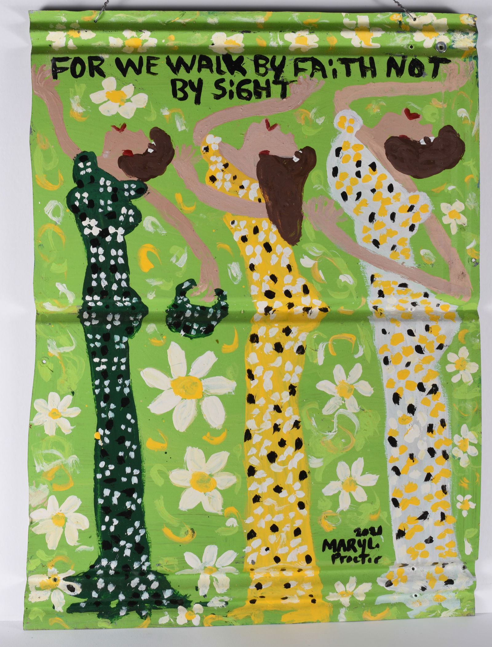 Mary Proctor Painting on Tin (1 of 2)