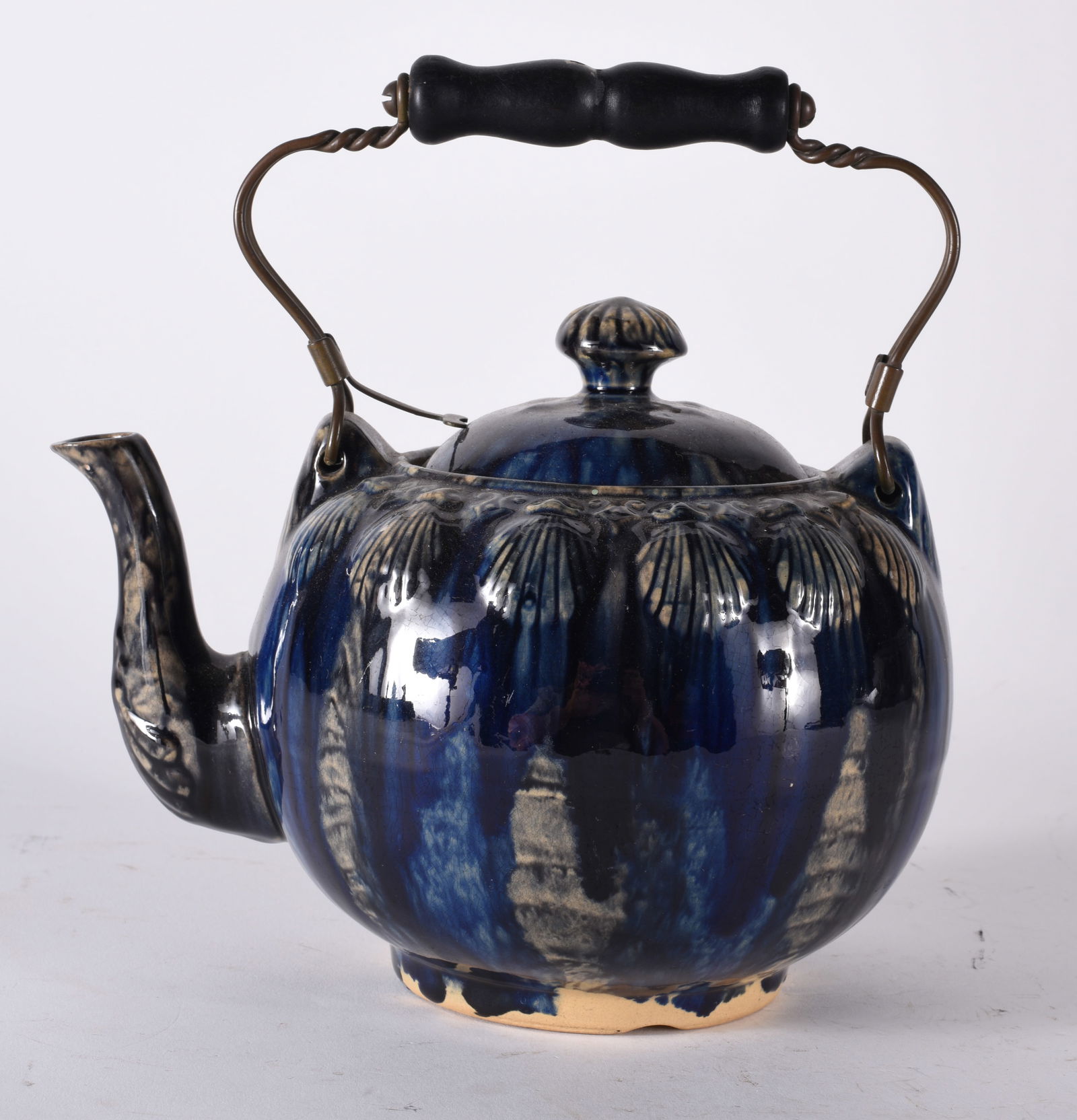 Yellow Ware Glazed Tea Pot 19th centurty (1 of 3)